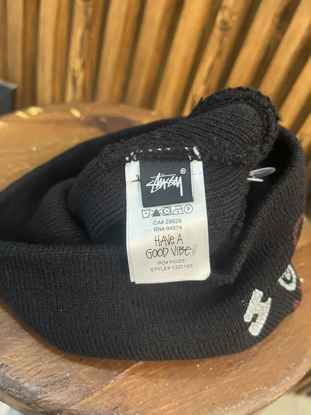 Stussy Stussy workgear print skullcap beanie hat Size ONE SIZE - 4 Thumbnail