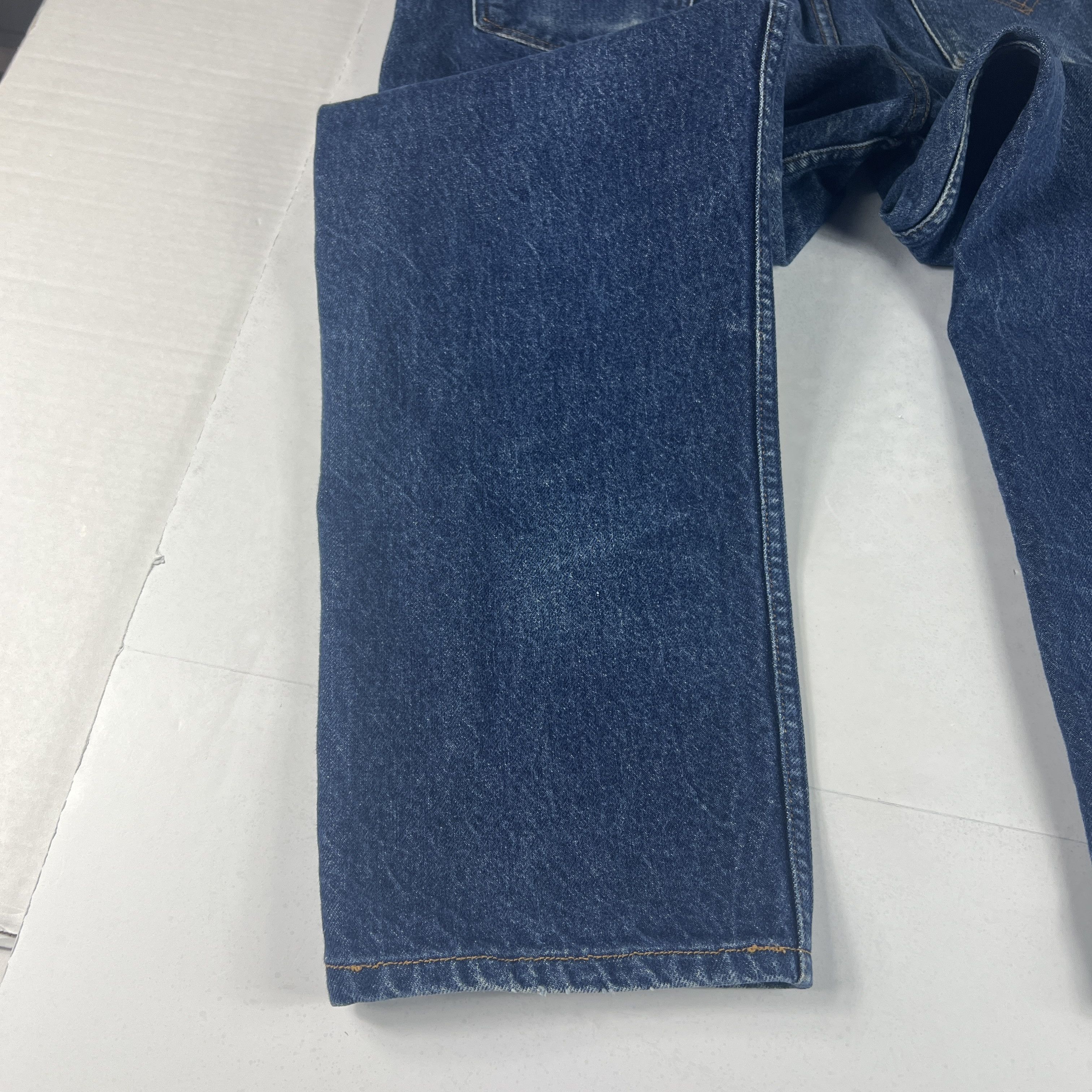 Levi's × Vintage VTG 90s Levi's Jean 505 Straight Dark Blue Denim Orange Tab Size US 37 - 16 Thumbnail
