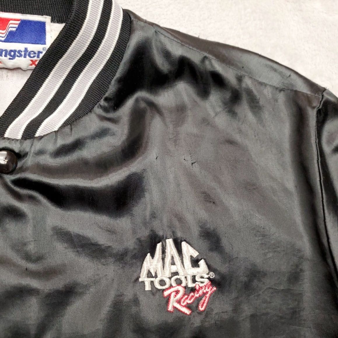 Vintage VINTAGE Mac Tools Jacket Mens XL Black Satin Racing Swingster Made in USA Indy Size US XL / EU 56 / 4 - 4 Thumbnail