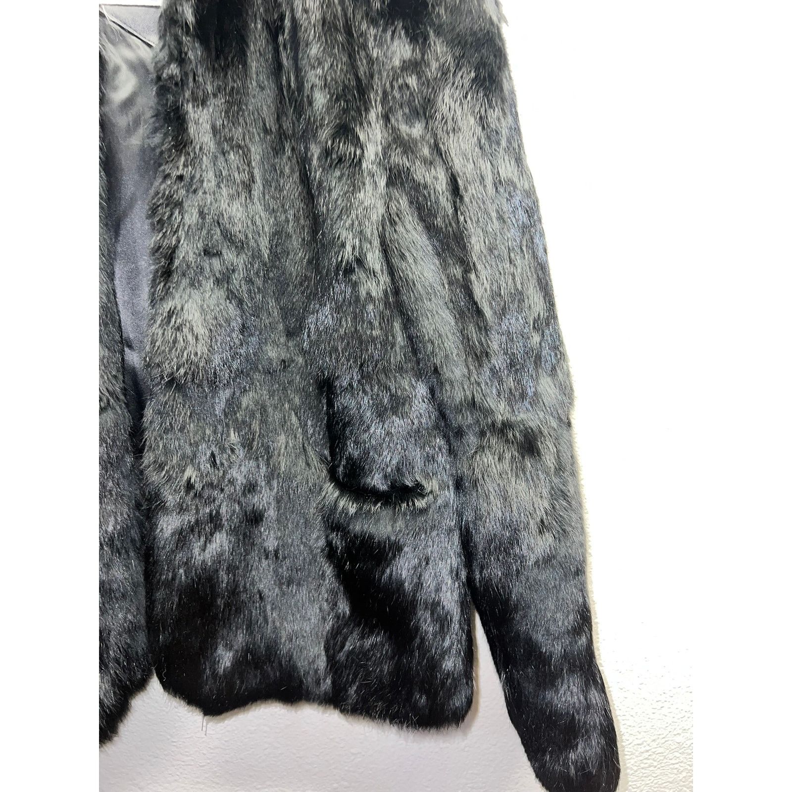 Vintage Vintage Ada Rabbit Fur Coat Black Dyed Montreal VTG Medium Size M / US 6-8 / IT 42-44 - 4 Thumbnail