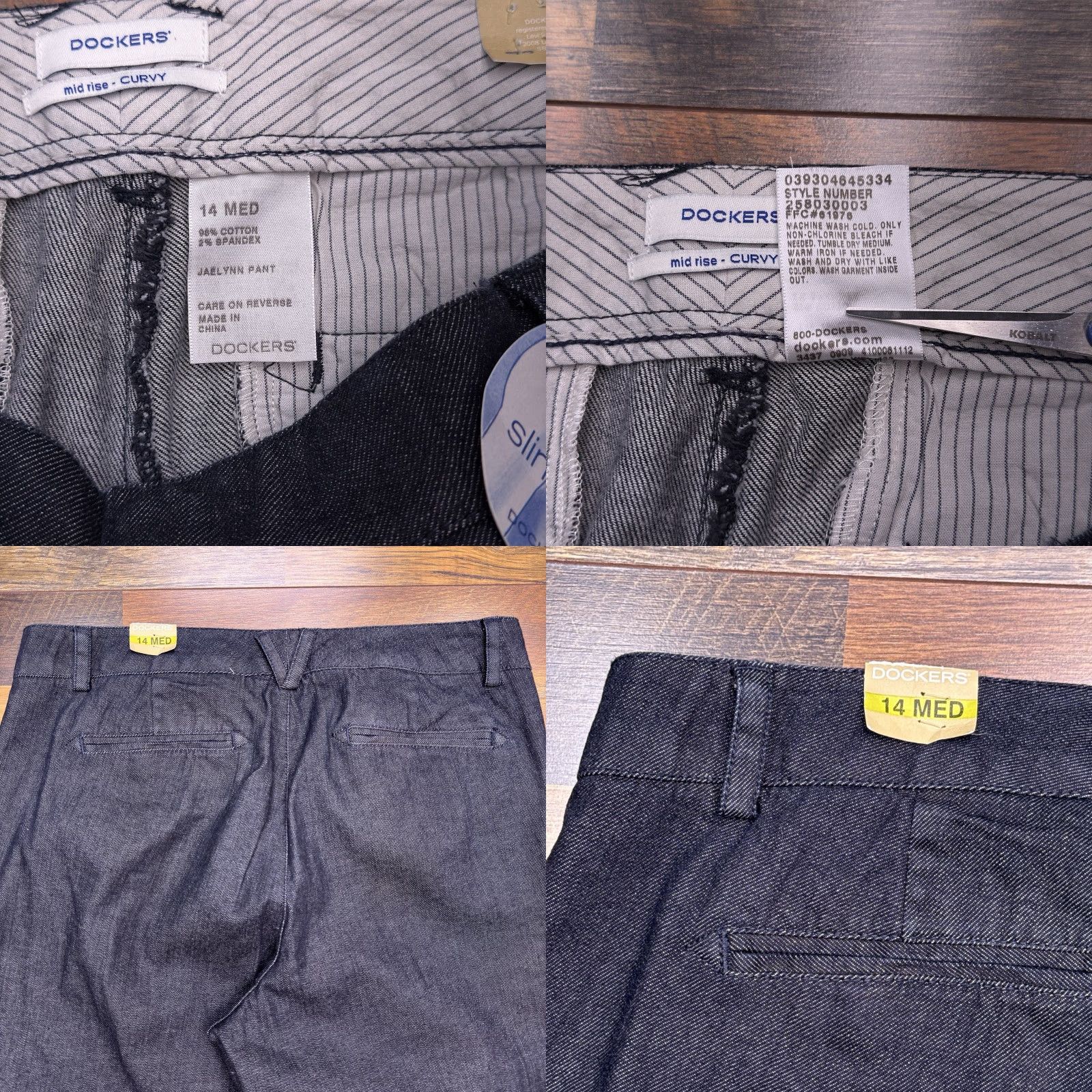 Dockers Dockers Jaelynn Pants Womens 14 Medium Blue Truly Slimming Performance Curvy New Size 36" / US 14 / IT 50 - 8 Thumbnail