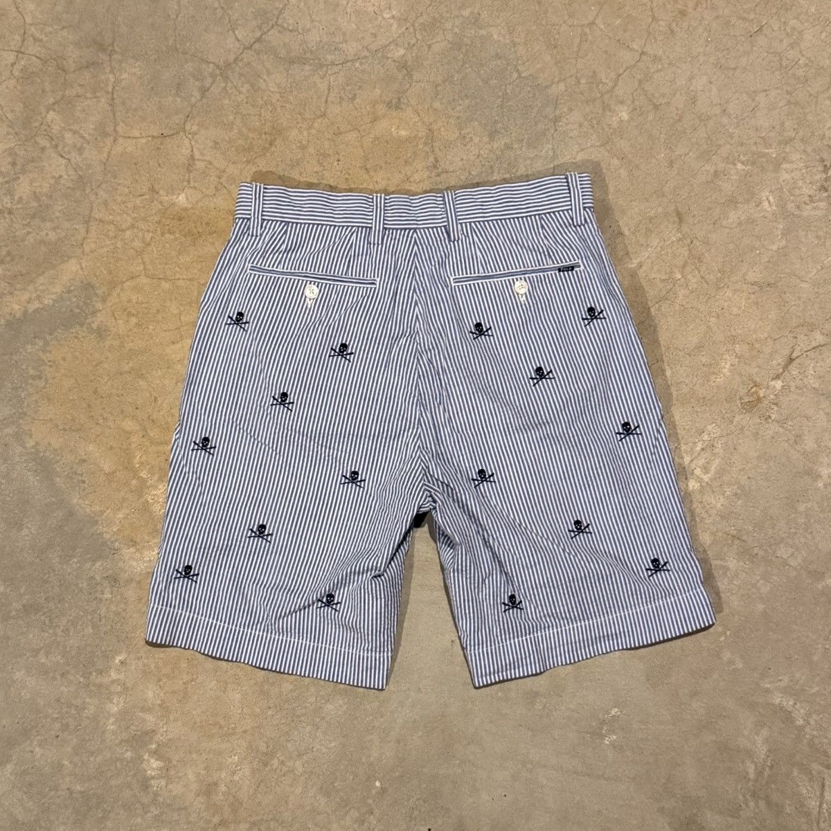 Polo Ralph Lauren Polo Ralph Lauren Crossbones Skulls Seersucker Shorts Grunge Size US 29 - 7 Thumbnail