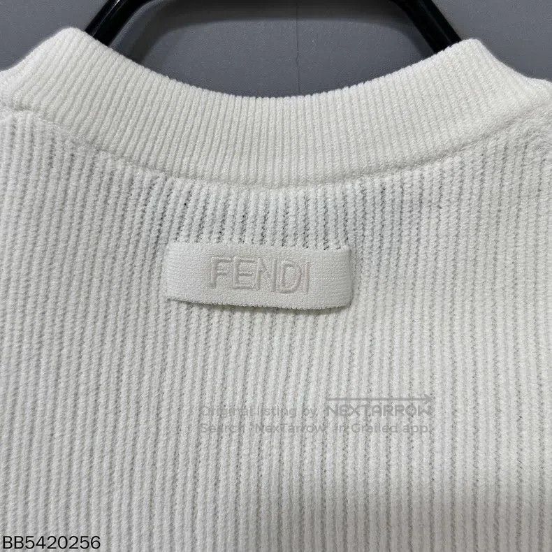 Other Fendi Back logo knitted short-sleeve top Size XXS / US 00 / IT 34 - 6 Thumbnail