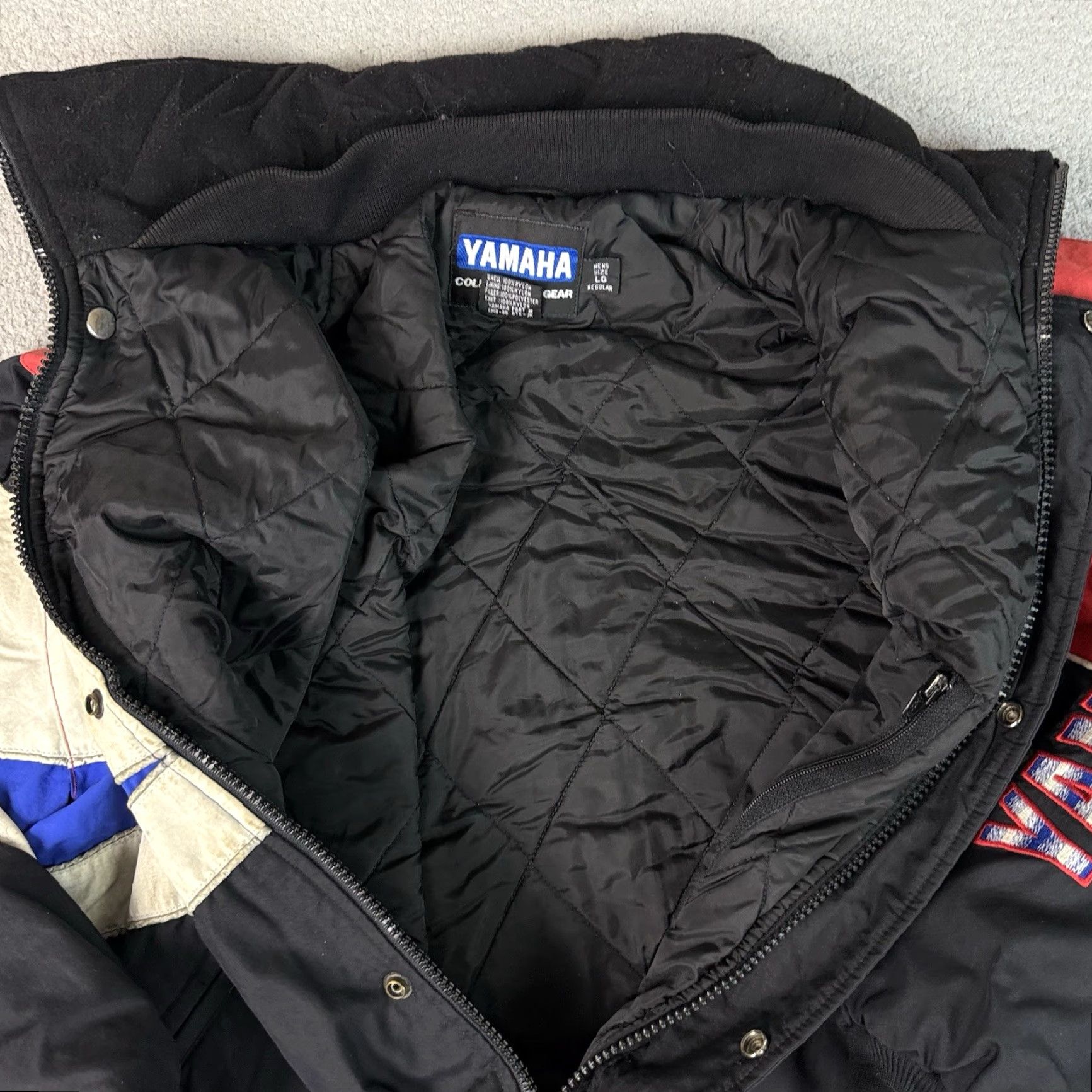 Yamaha VINTAGE Yamaha Jacket Adult Large Black Striped Racing Cold Weather Rare Moto L Size US L / EU 52-54 / 3 - 5 Thumbnail