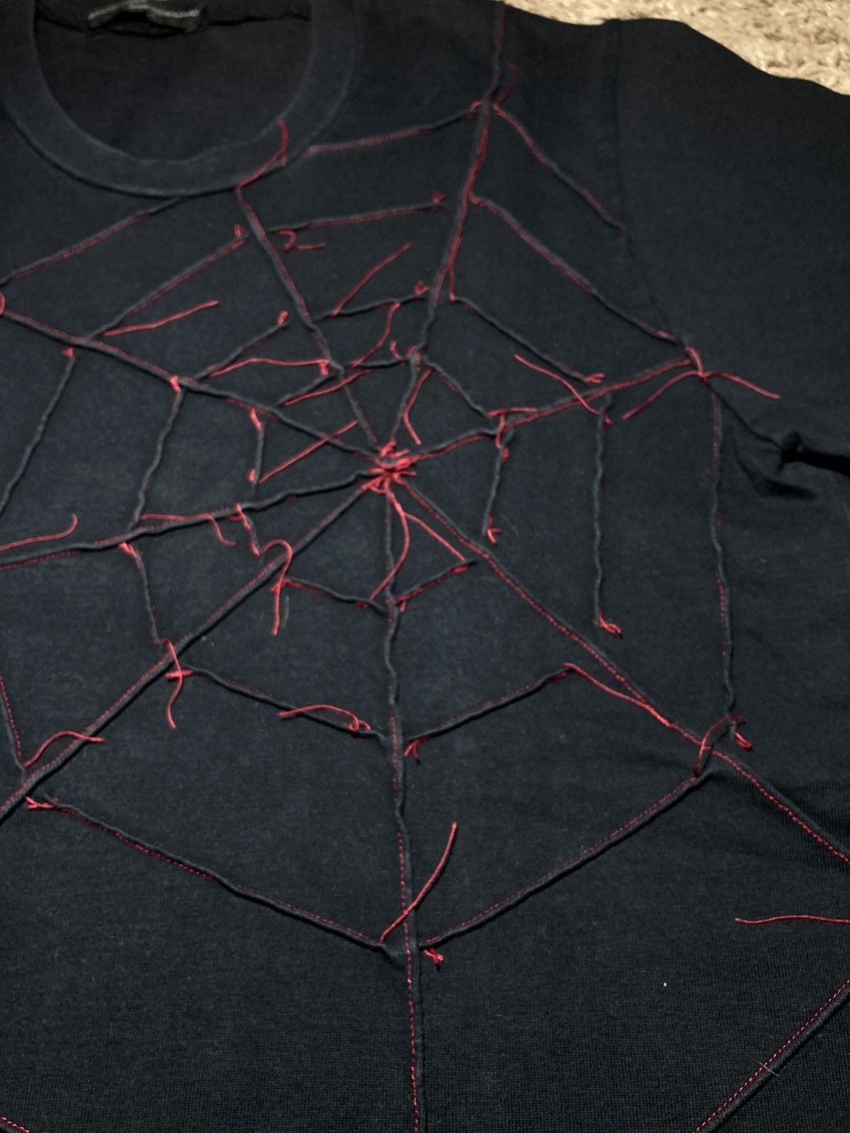 Ryuichiro Shimazaki AW98 Ryuichiro Shimazaki Spiderweb 3D Knit Red 90s 1998 Size US M / EU 48-50 / 2 - 4 Thumbnail