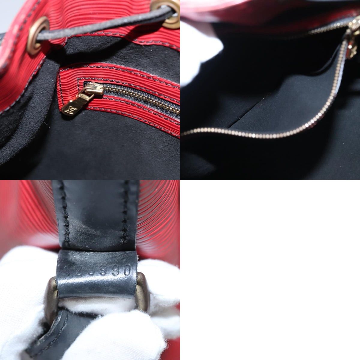 Louis Vuitton LOUIS VUITTON Epi Petit Noe Shoulder Bag Bicolor Black Red Size ONE SIZE - 13 Thumbnail