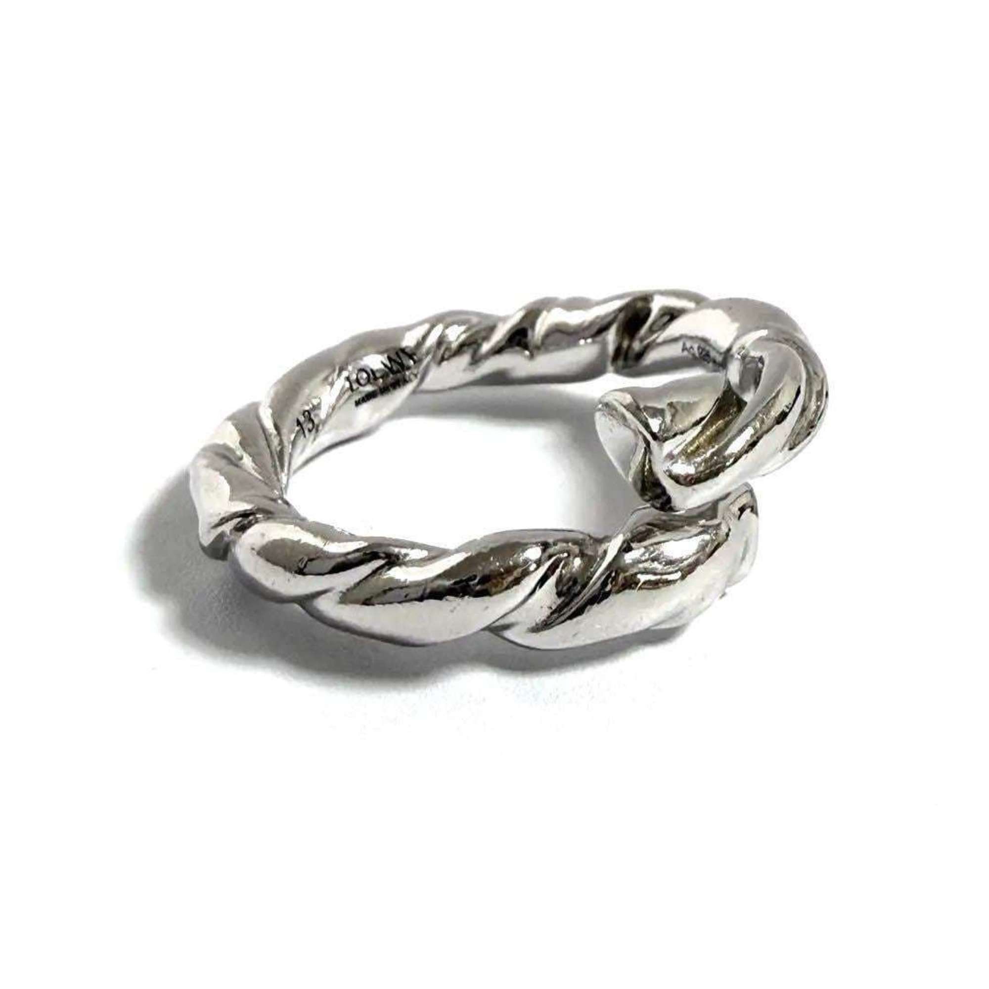 Loewe Loewe Women's and Men's Napa Twist Ring in Silver Size ONE SIZE - 1 Thumbnail
