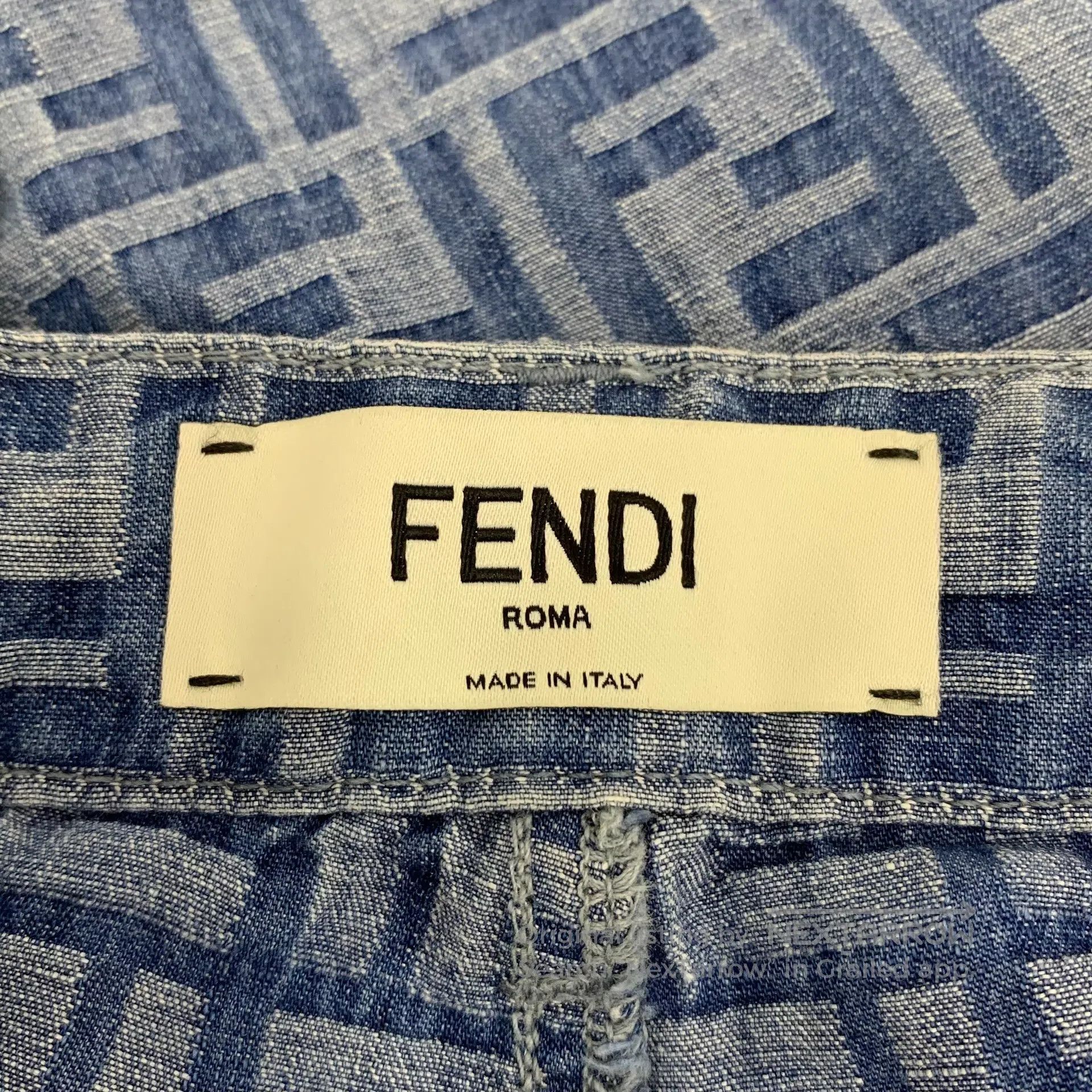 Fendi FENDI Deep blue double F jacquard cotton casual denim long Size US 36 / EU 52 - 7 Thumbnail