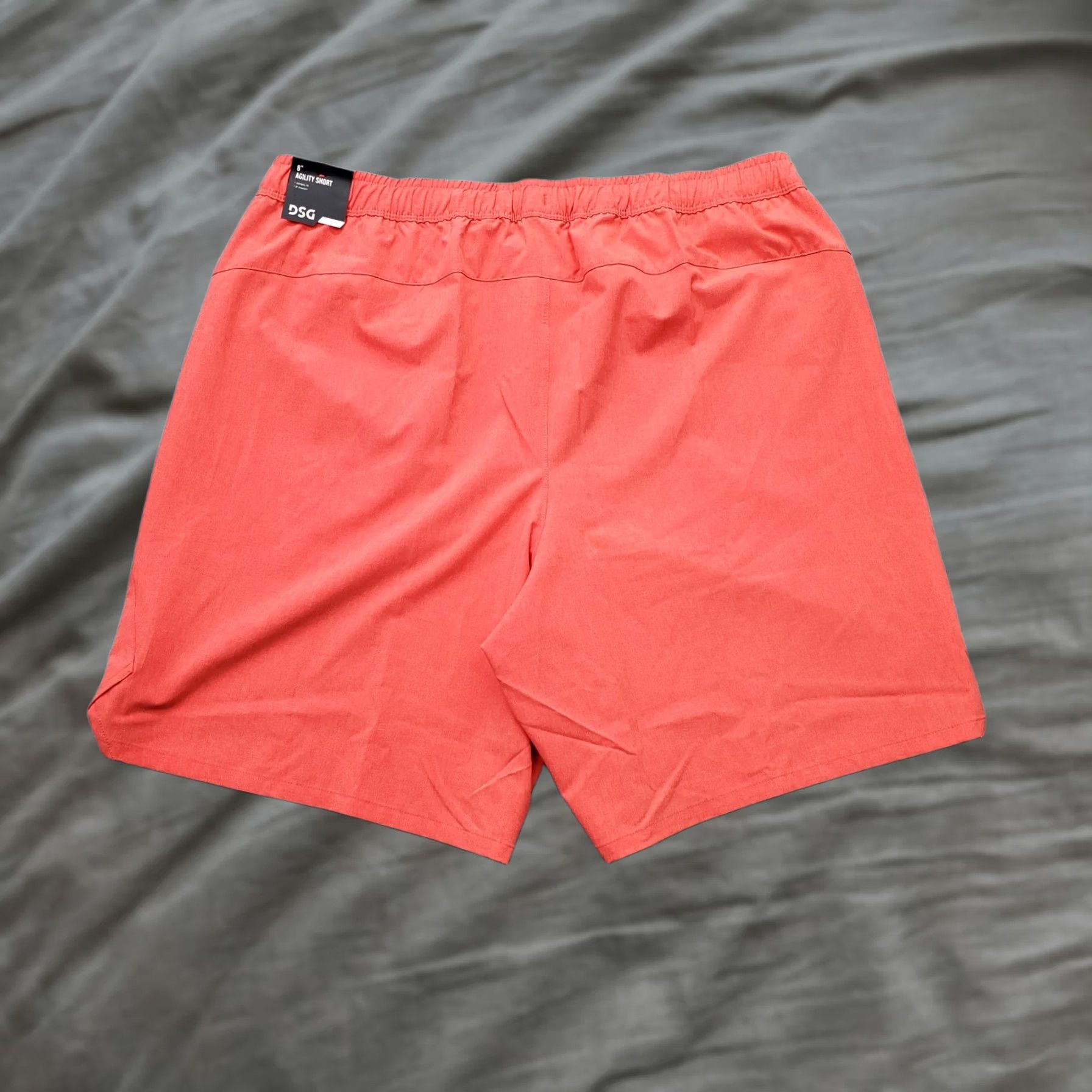 Vintage DSC Mens L Red Athletic Shorts 8" Inseam Elastic Waist Pockets Stretch NS Size US 33 - 1 Thumbnail