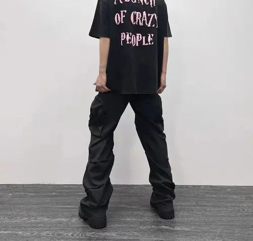 Japanese Brand × Jean Vintage pleated multi-pocket nylon cargo trousers Size US 32 / EU 48 - 3 Thumbnail