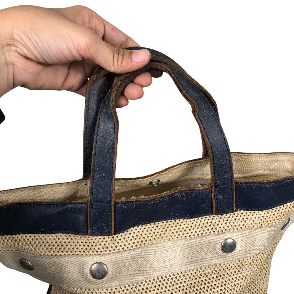 Japanese Brand × Porter × Vintage 📌Vintage Porter Made in Japan Tote Bag Duck Canvas Size ONE SIZE - 10 Thumbnail