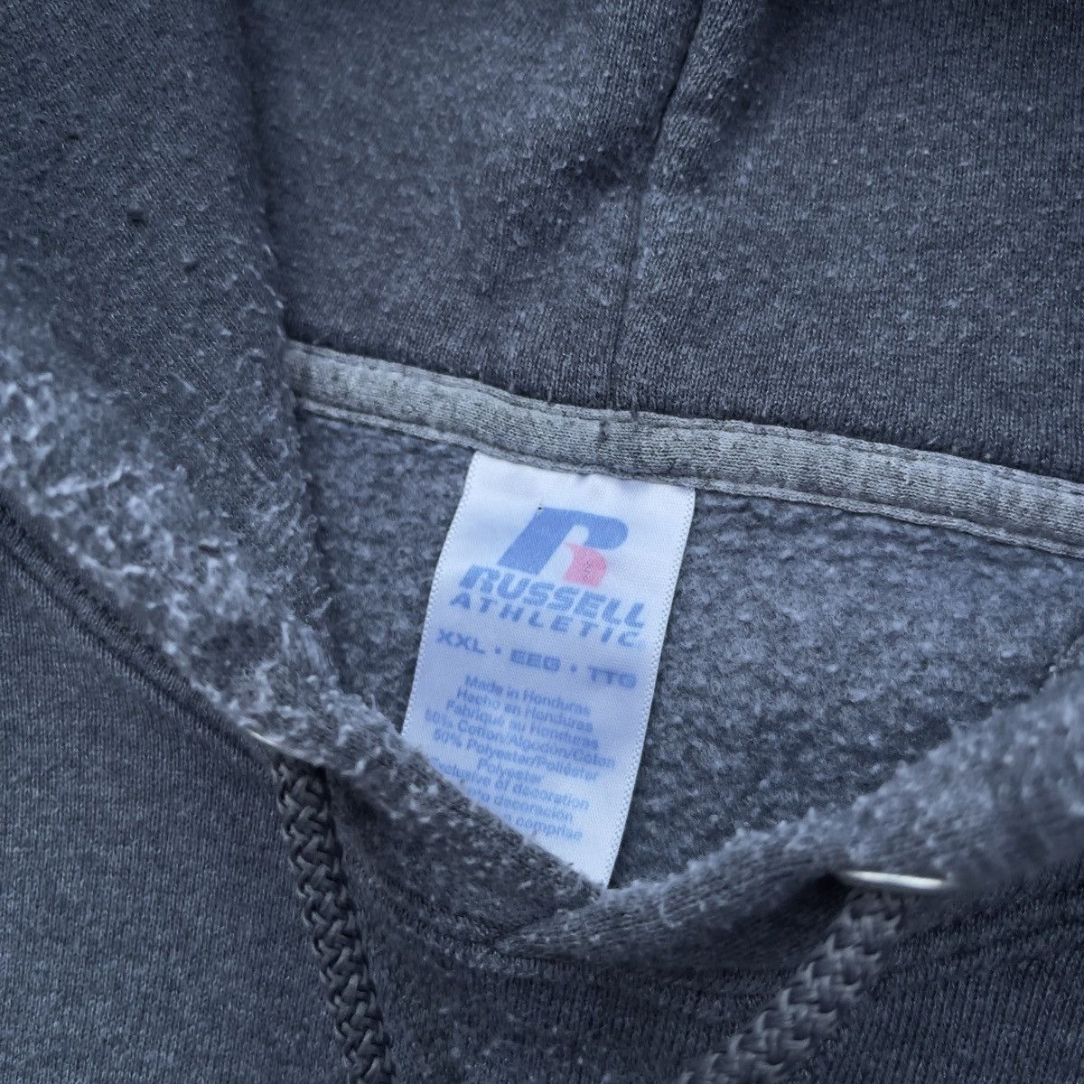 Russell Athletic × Vintage Vintage Y2K RUSSELL ATHLETIC Blank Smoke Grey Hoodie Size US XXL / EU 58 / 5 - 5 Thumbnail