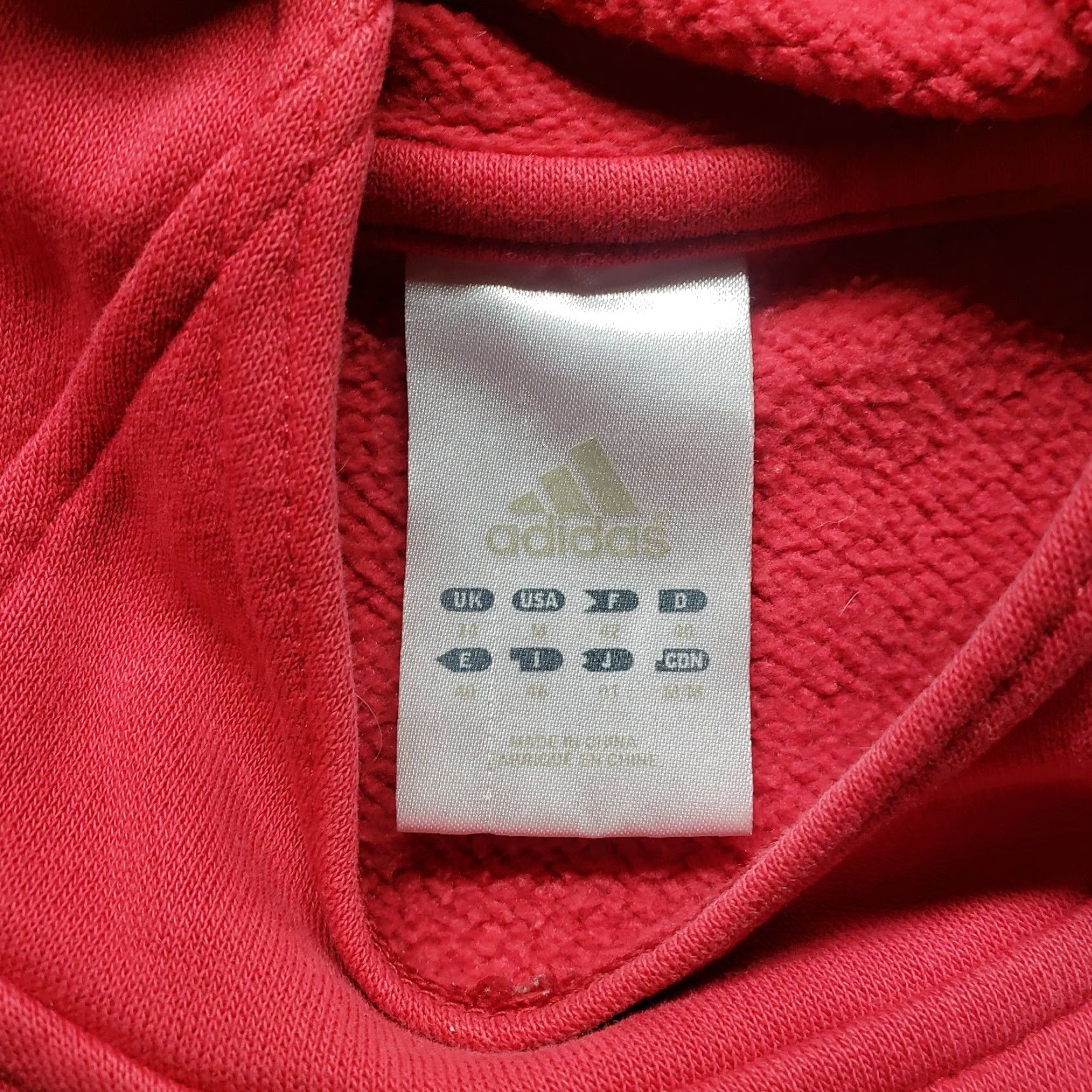Adidas Adidas Hoodie Women's M Red Logo Pullover Jacket Long Sleeve Zip Front Pockets All Seasons Climawarm Winter Fall Spring Regular Size Type: Hoodie Size M / US 6-8 / IT 42-44 - 3 Thumbnail