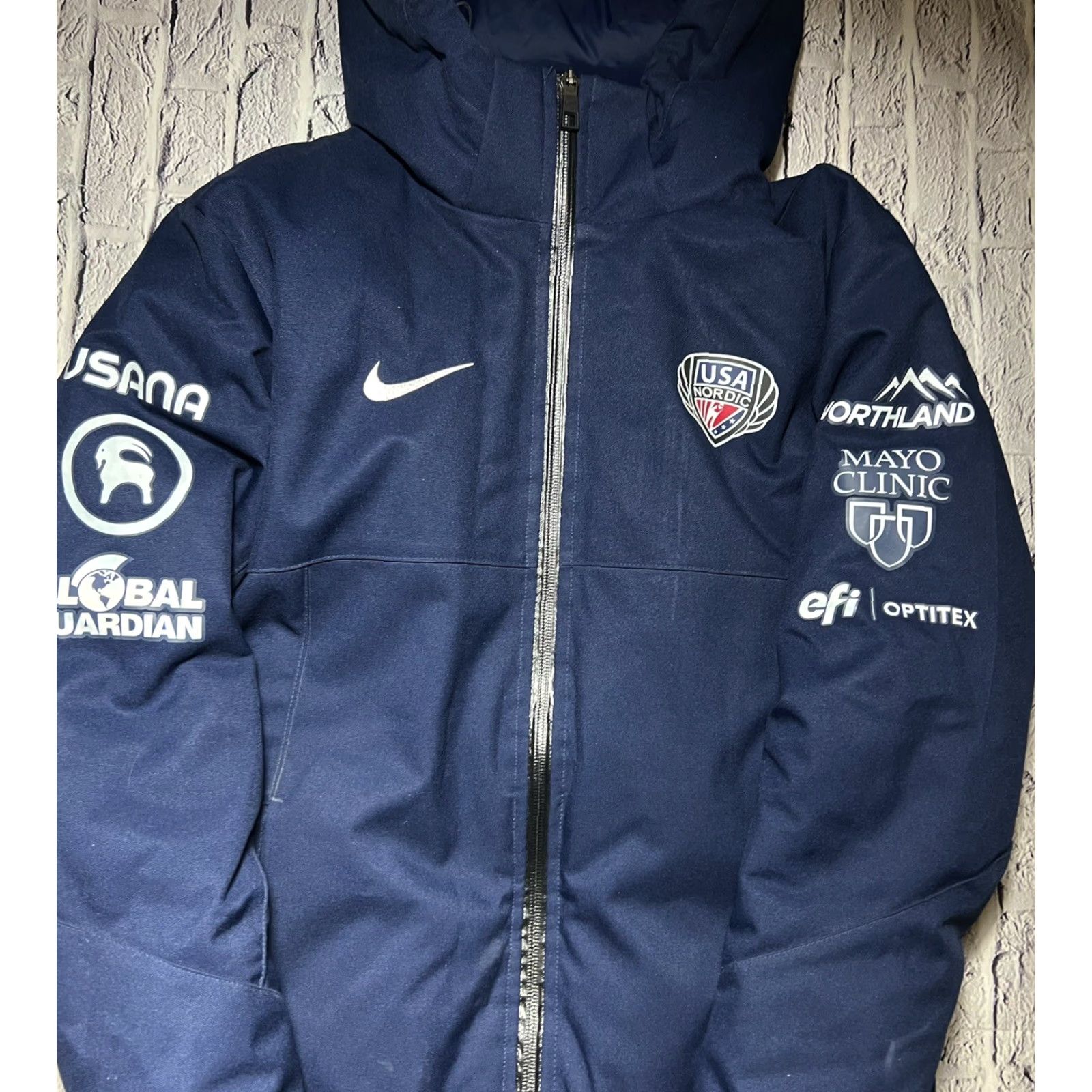 Nike VINTAGE Nike Storm-FIT Down Coat Ski Hooded Womens XXS Parka Blue حك Size XXS / US 00 / IT 34 - 2 Thumbnail