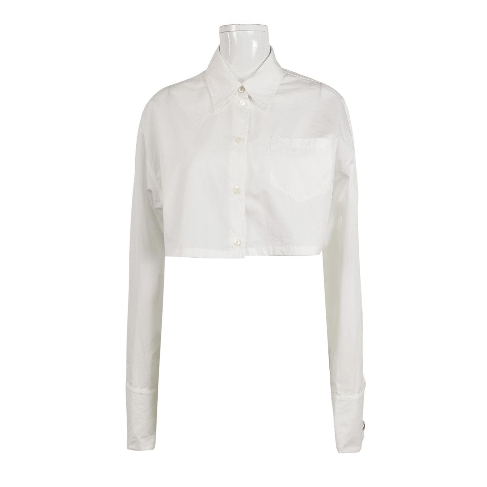 Prada Prada Crystal Logo Button Up Shirt Size 42 Size M / US 6-8 / IT 42-44 - 1 Thumbnail