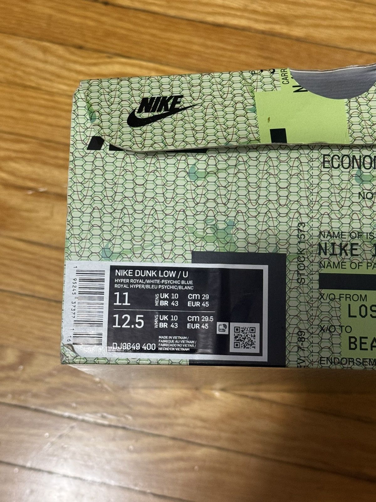 Nike Nike Union Dunk Low Argon Size US 11 / EU 44 - 10 Thumbnail