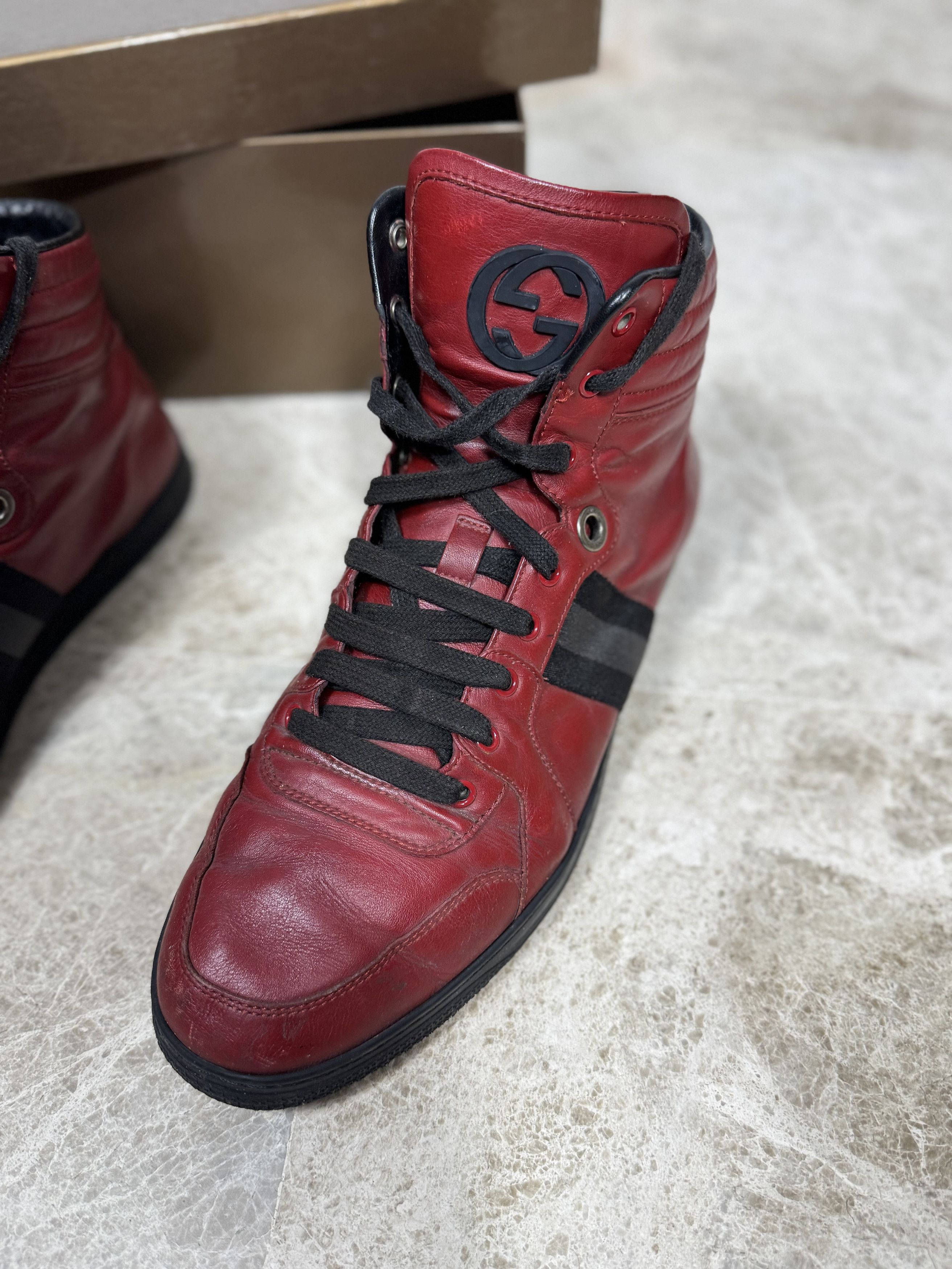 Gucci Gucci Leather Sneakers Size US 12 / EU 45 - 2 Thumbnail