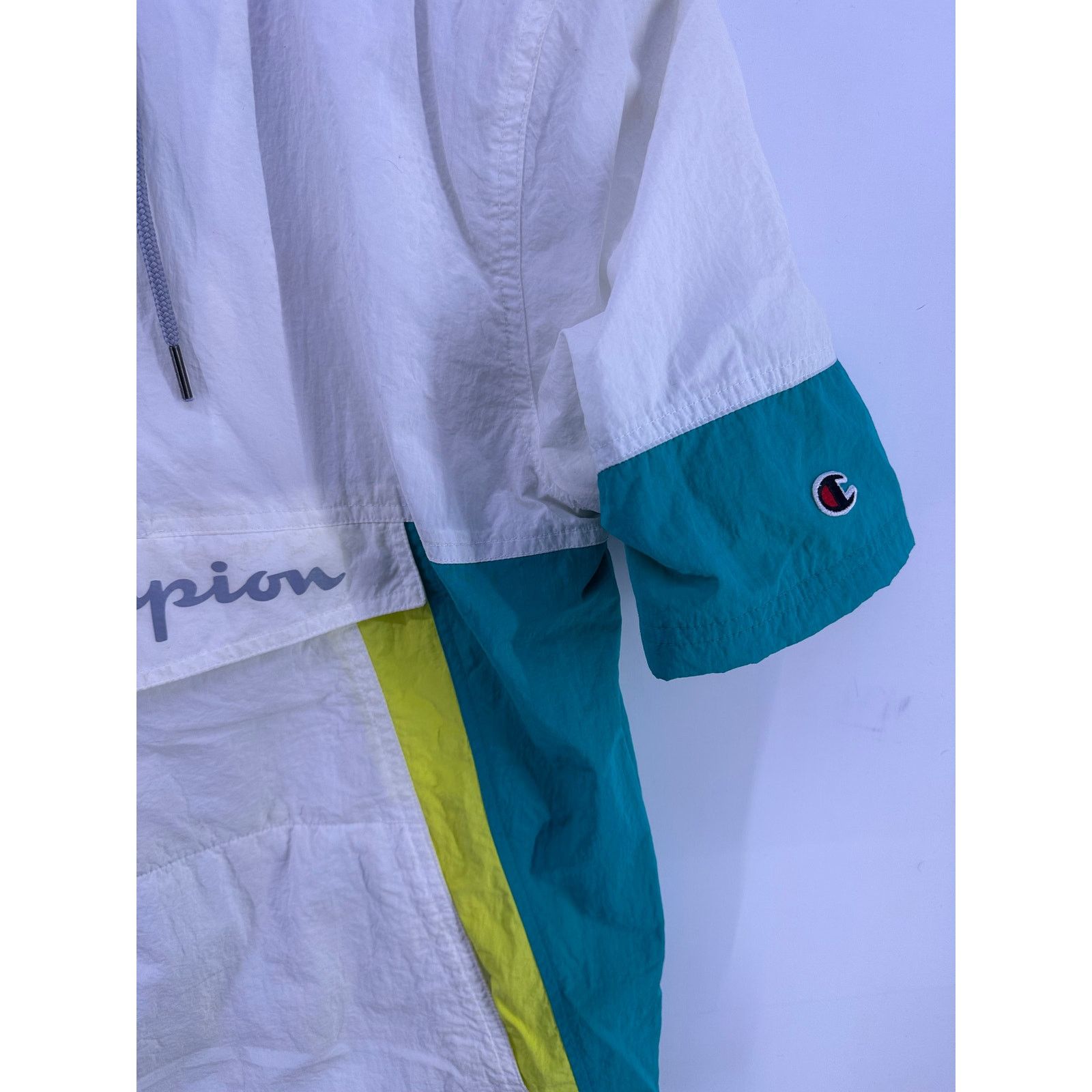 Champion Champion Men's White Hooded Sports Jacket Short Sleeve SizeS Size US S / EU 44-46 / 1 - 3 Thumbnail
