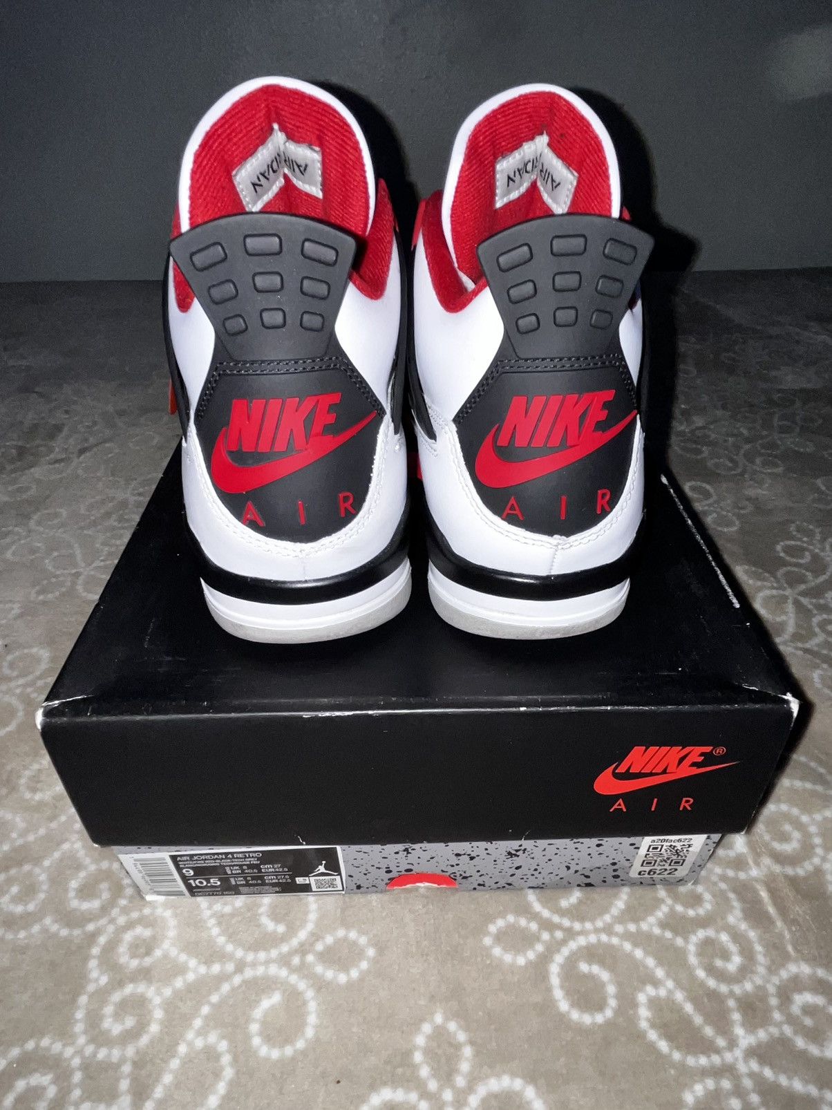Jordan Brand Jordan 4 Retro Fire Red Size US 9 / EU 42 - 4 Thumbnail