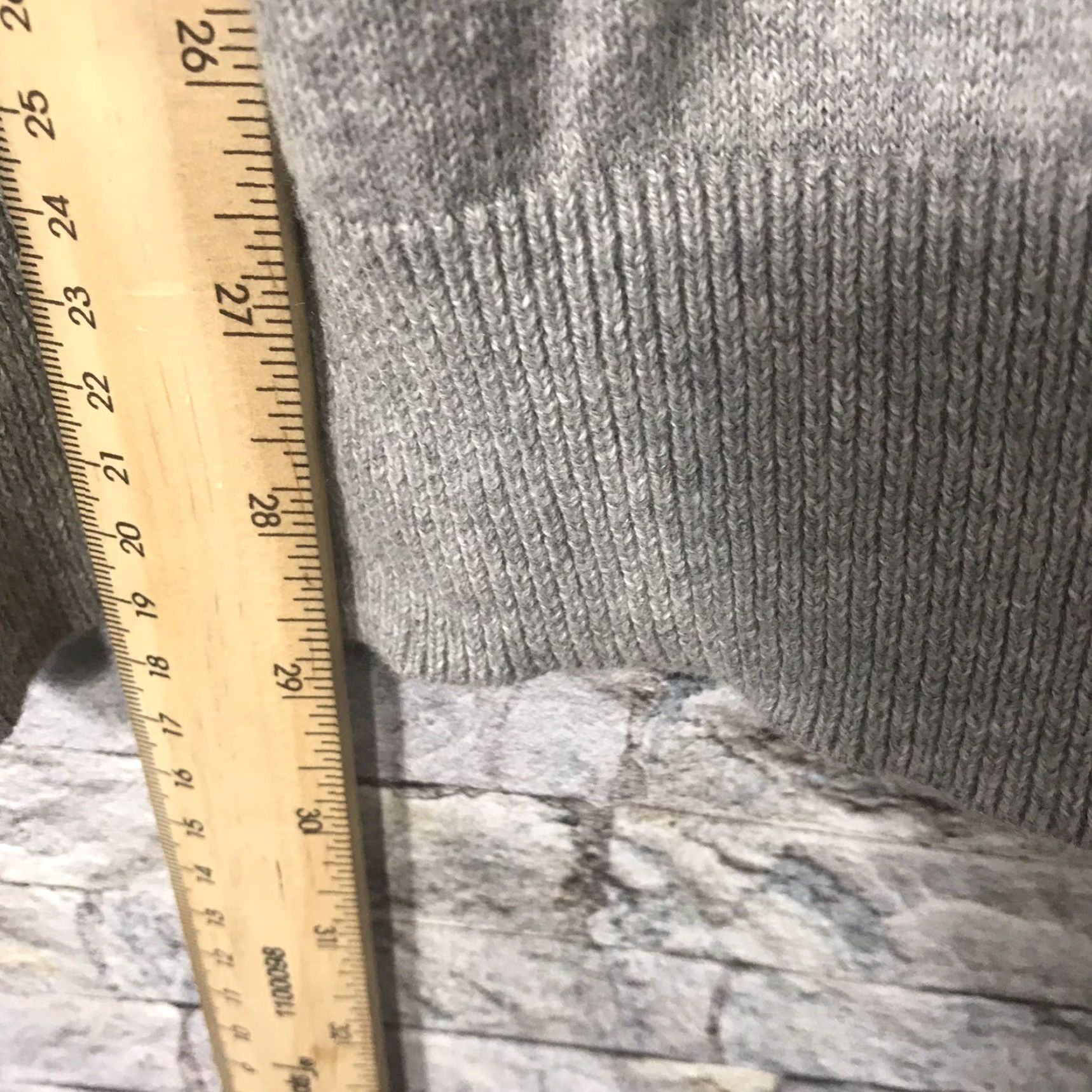 Vintage LL BEAN Cotton Cashmere Blend V-Neck Pullover Gray Sweater Mens Large Size US L / EU 52-54 / 3 - 7 Thumbnail