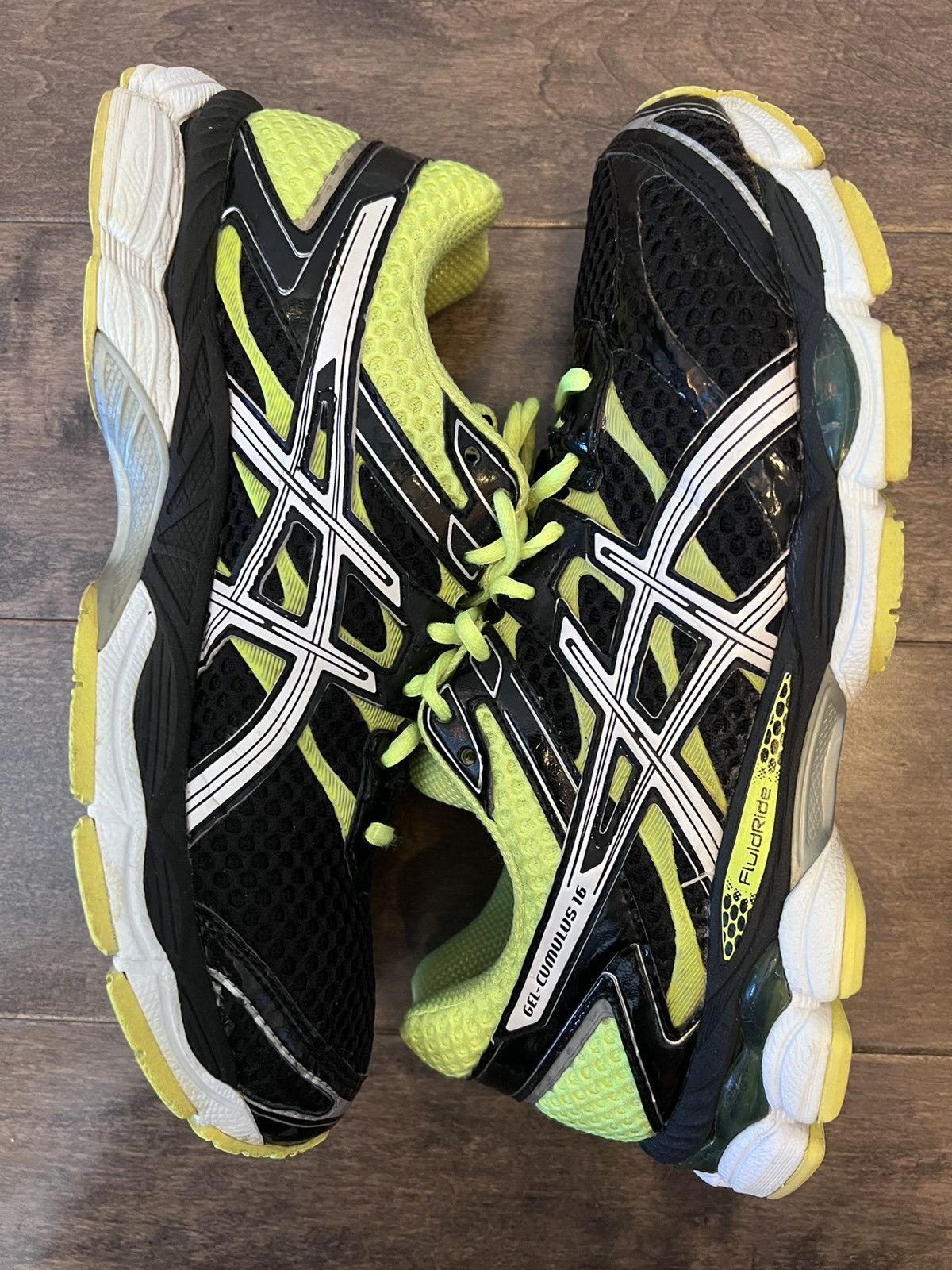 Asics Asics Gel Cumulus 16 Black/Neon Yellow Size US 9.5 / EU 42-43 - 5 Thumbnail