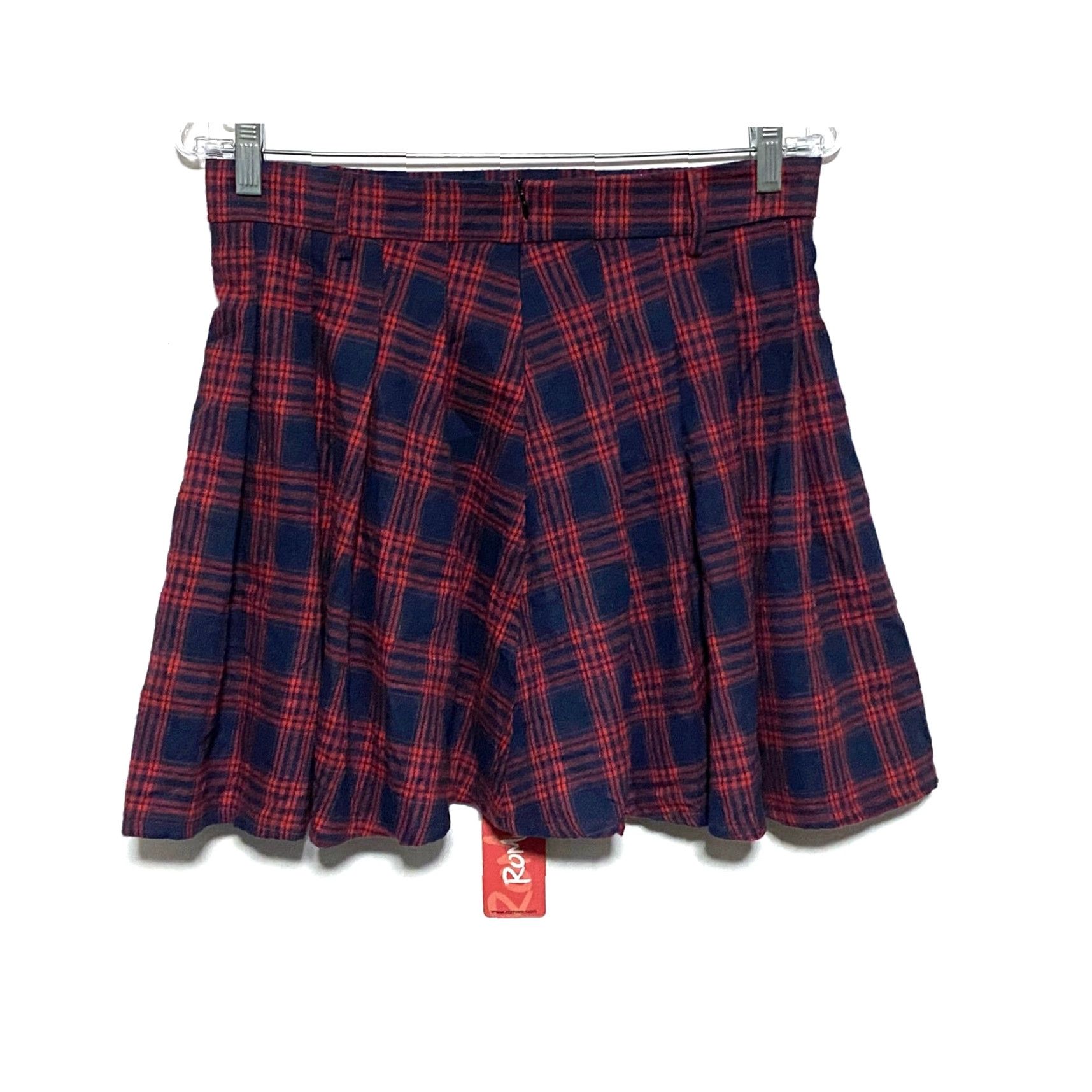 Vintage VINTAGE Romwe Blue Red Plaid Pleated Mini Skirt Womens L Schoolgirl Academia Preppy NWT Size 36" / US 14 / IT 50 - 3 Thumbnail