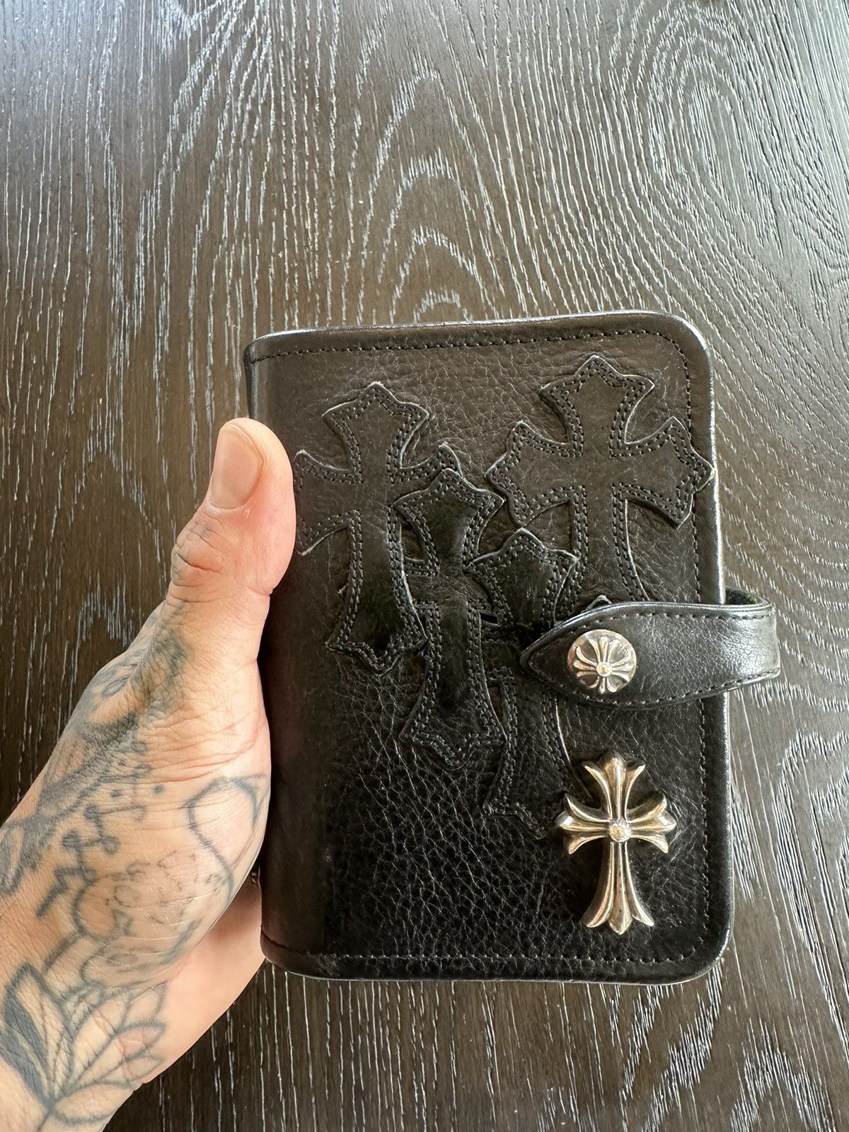 Chrome Hearts CHROME HEARTS NEW NOTEBOOK JOURNAL CROSS PATCH LEATHER Size ONE SIZE - 2 Thumbnail