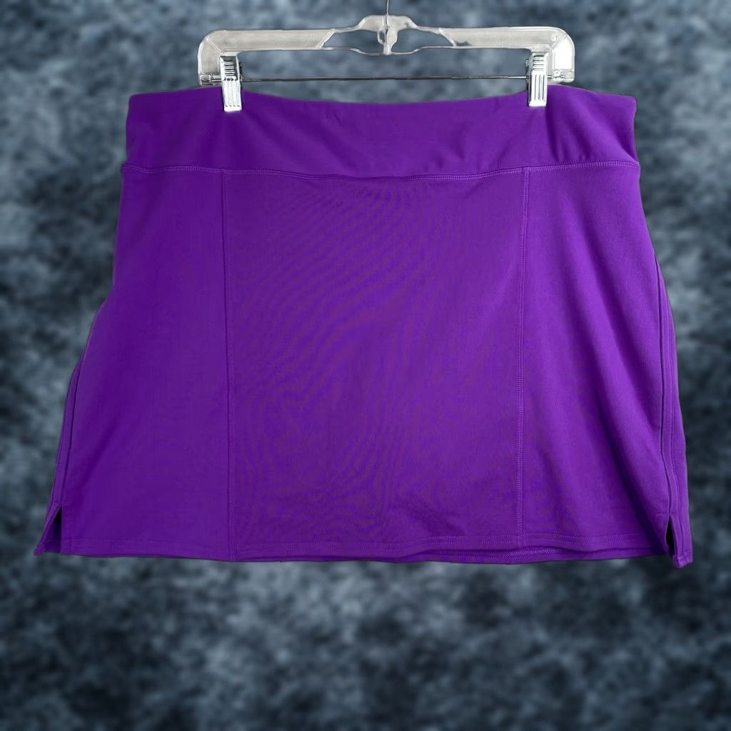 Adidas Adidas Skort Womens XL Purple ClimaCool Athletic Shorts Golf Tennis Short Skirt Pull-On Stretch Sports Women XL Purple Adidas Skort Size 40" / US 18 - 1 Thumbnail