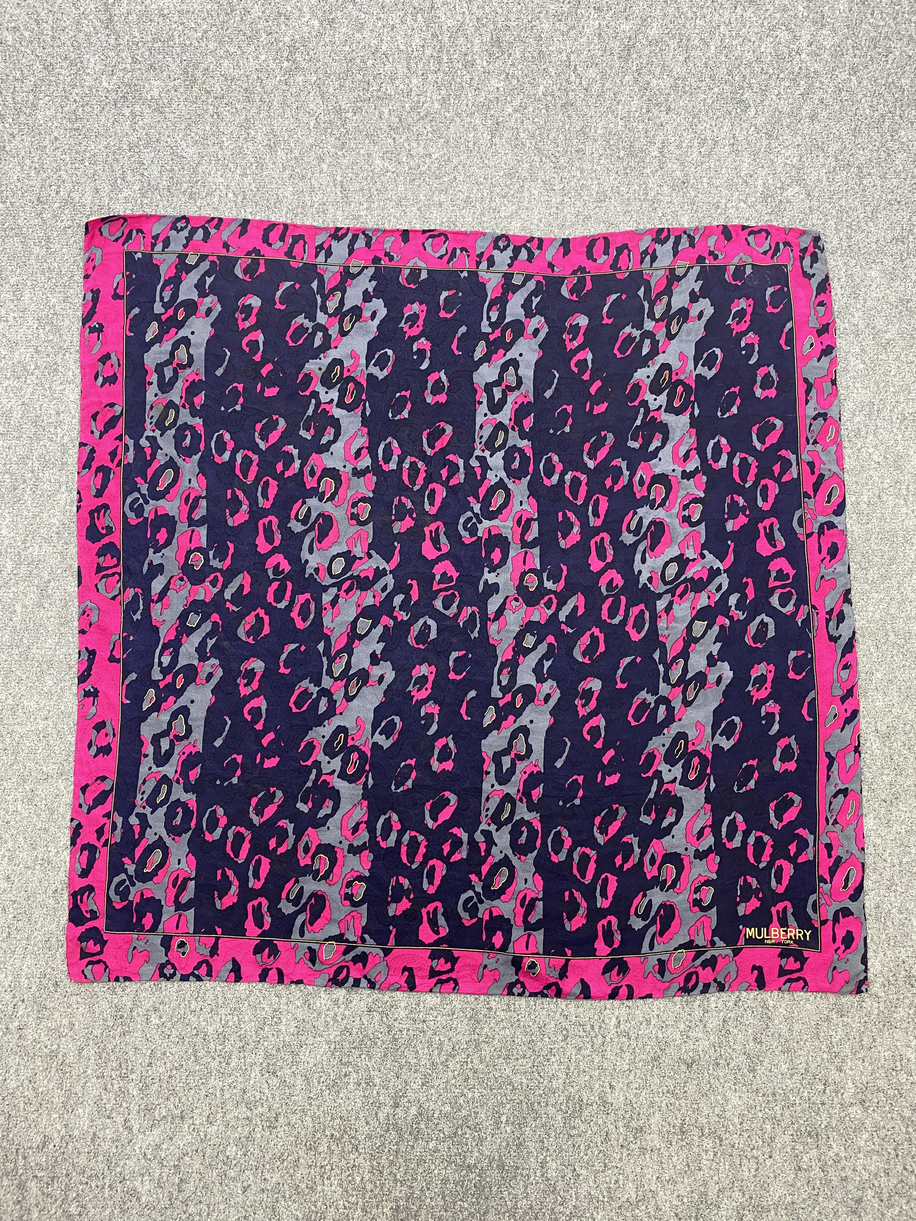 Mulberry × Vintage Vintage Mulberry New York Foulards / Silk Scarf SN0011 Size ONE SIZE - 3 Thumbnail