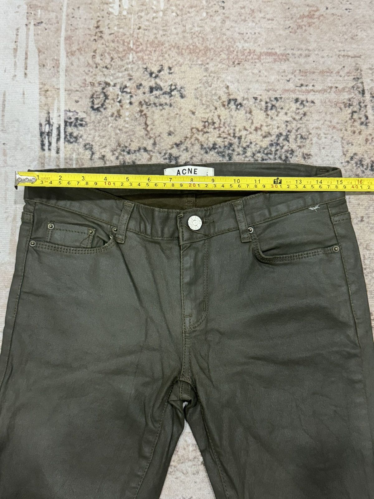 Acne Studios ACNE studio - skinny wax military green jeans Size 30" / US 8 / IT 44 - 7 Thumbnail