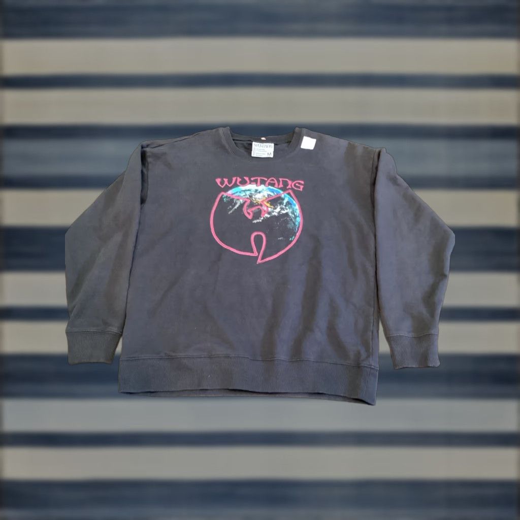 Vintage Wu-Tang Clan Earth Logo Sweatshirt Black Medium Unisex Hip Hop Graphic Pullover Long Sleeve Size US M / EU 48-50 / 2 - 1 Thumbnail