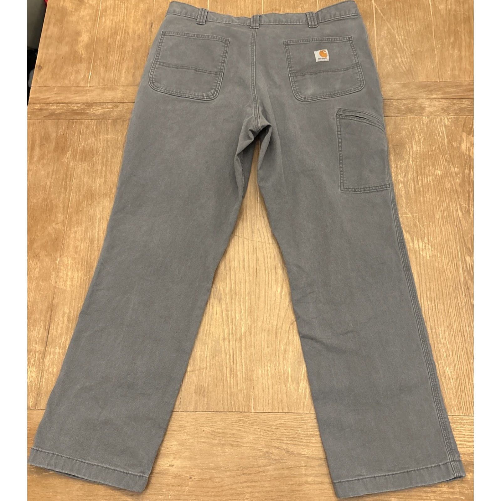 Carhartt Carhartt Canvas Work Pants - Rugged Flex Relaxed Fit - 38x32 - Gray - Men Size US 38 / EU 54 - 7 Thumbnail