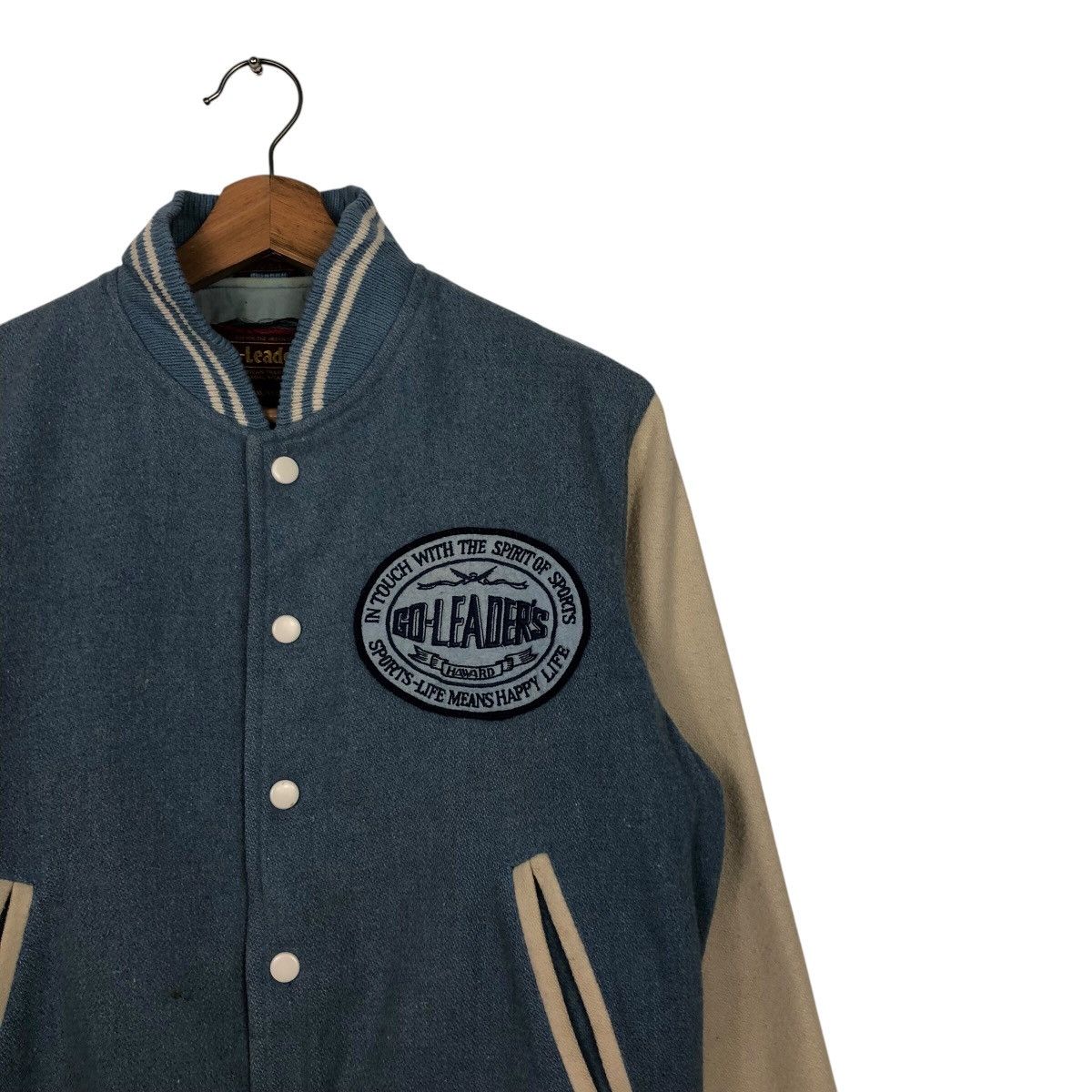 Japanese Brand × Vintage 📌Vintage Jumper Varsity Jacket Go Leaders Haward Big Logo Size US M / EU 48-50 / 2 - 7 Thumbnail