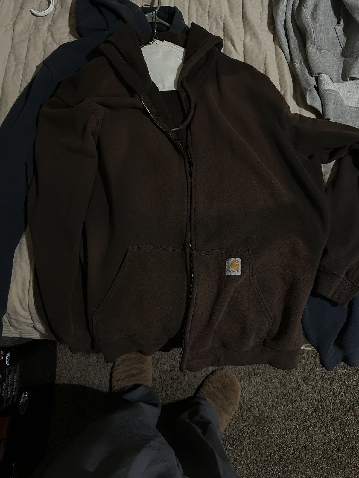 Carhartt Brown Carhartt Zip up Size US XL / EU 56 / 4 - 2 Thumbnail