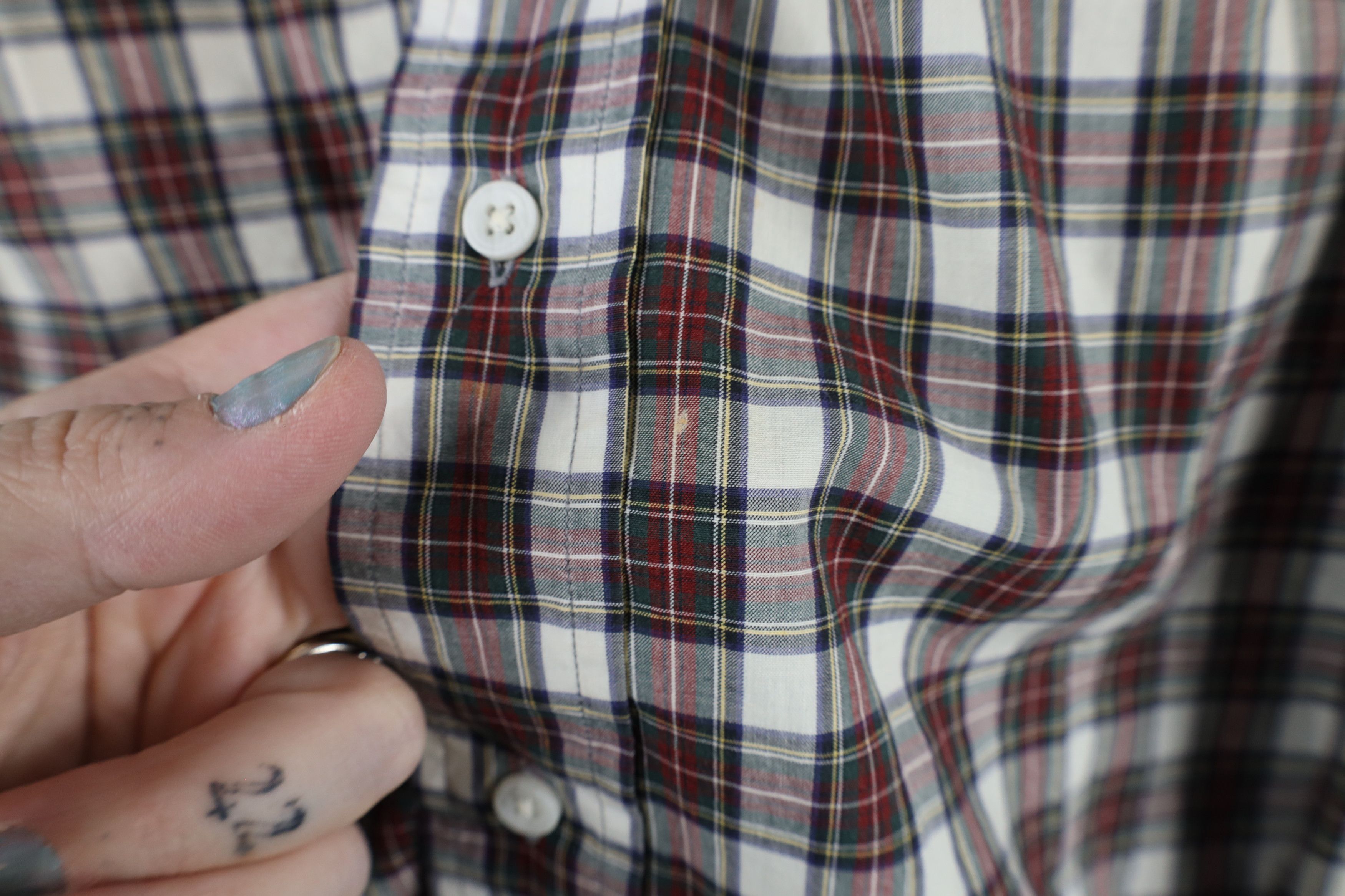 Lands' End × Vintage Vintage 90s Lands End Collared Button Down Shirt Plaid Size US M / EU 48-50 / 2 - 4 Thumbnail