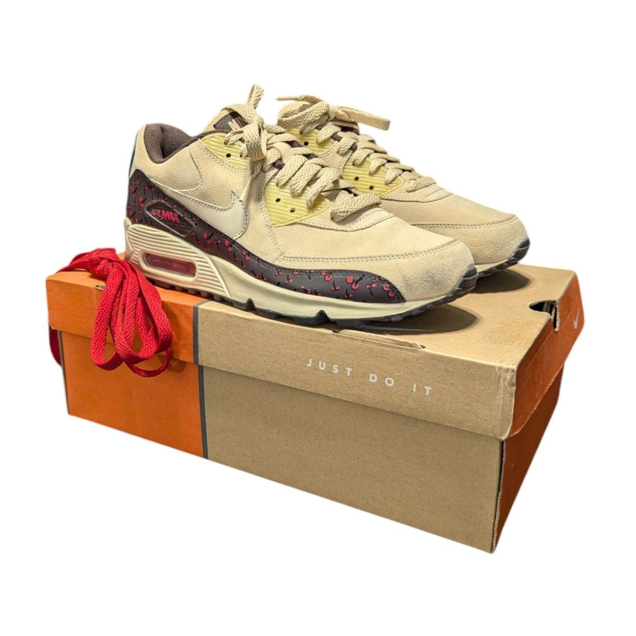Nike 2006 Nike Air Max 90 Leather Sneakers Cherries 314455-221 Size US 9 / IT 39 - 1 Thumbnail