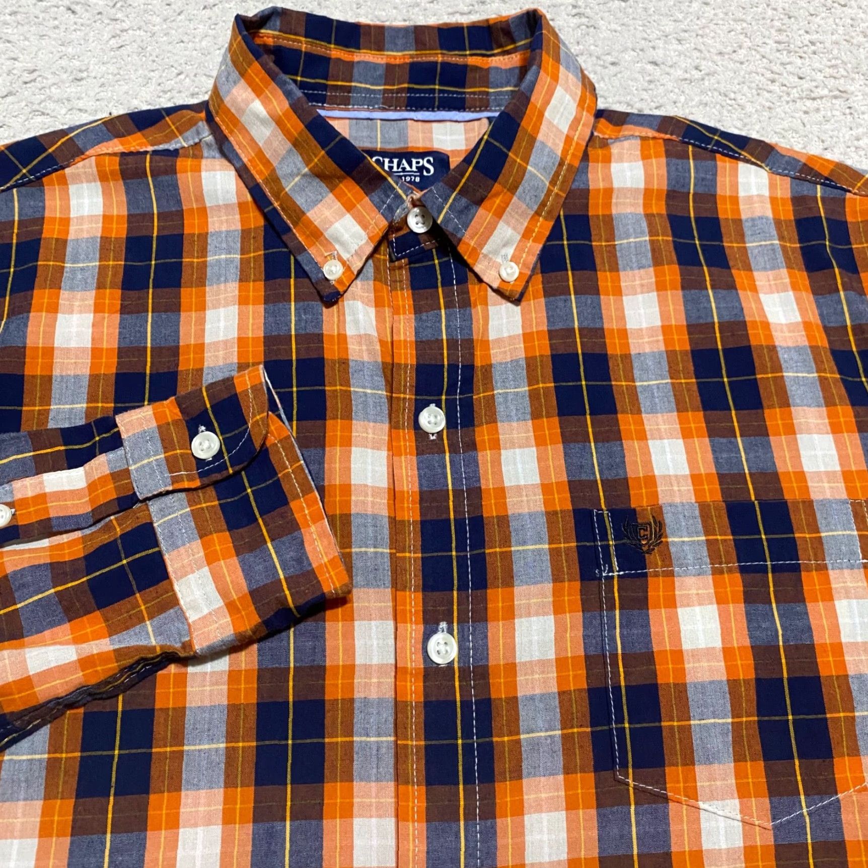 Chaps Chaps Ralph Lauren Mens Large Shirt Multicolor Plaid Long Sleeve Button-Down Size US L / EU 52-54 / 3 - 2 Thumbnail