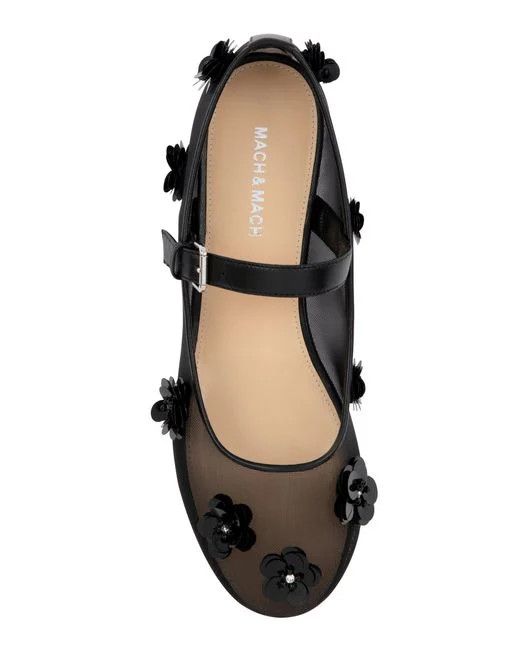 MACH & MACH o1s22i1n0724 Ballerina Flats in Black Size US 6 / IT 36 - 7 Thumbnail