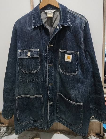 Carhartt Carhartt Vintage 90s Chore Denim Jacket Size US L / EU 52-54 / 3 - 1 Thumbnail