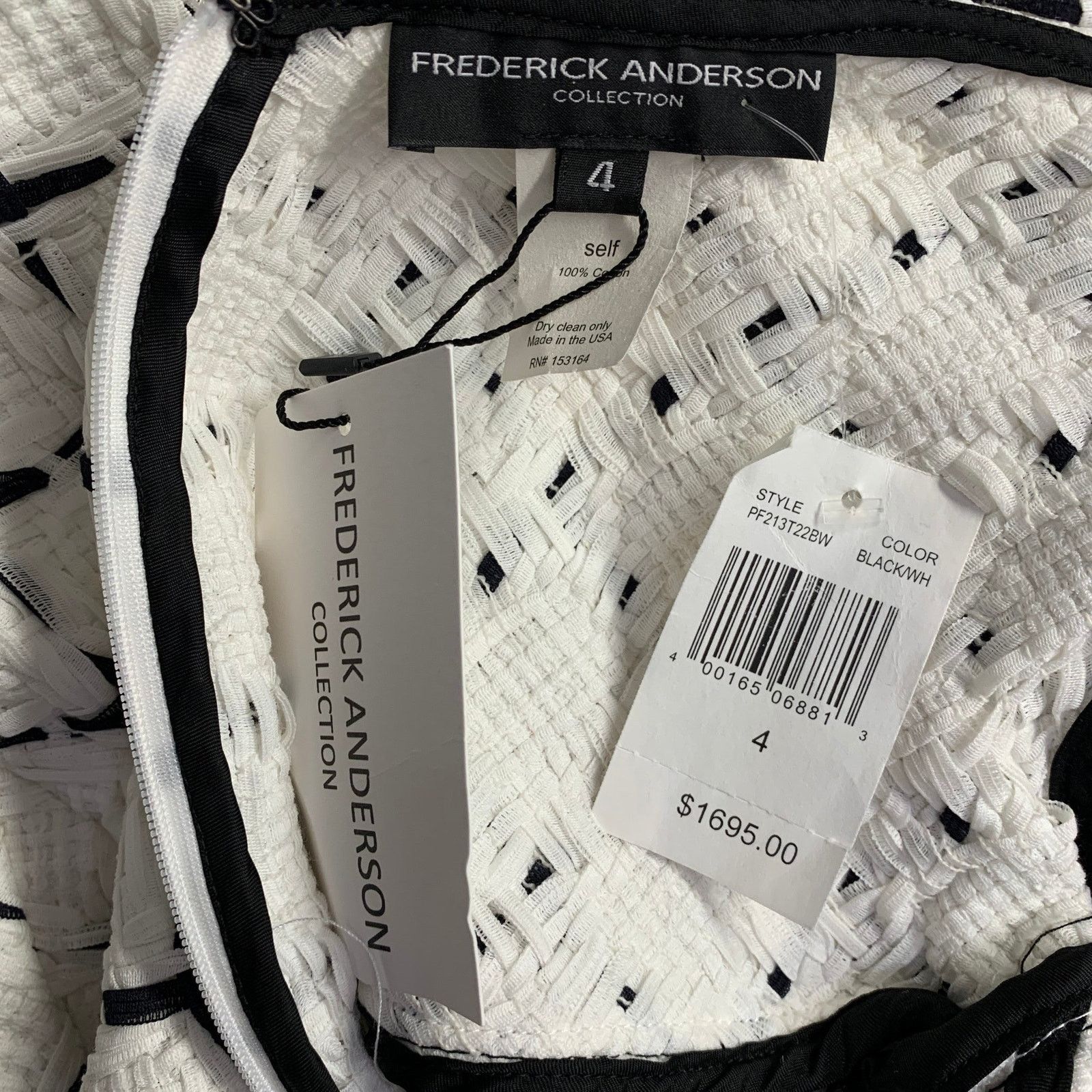 Other Size 4 White Black Cotton Textured Short Sleeve Dress Size S / US 4 / IT 40 - 5 Thumbnail