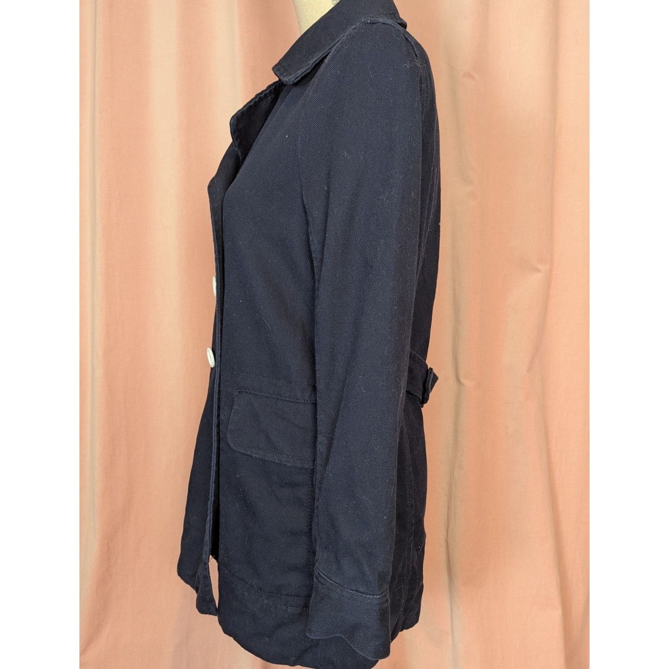 J.Crew J. Crew Canvas Double Breasted Pea Coat Blue Size 2 Size XS / US 0-2 / IT 36-38 - 14 Thumbnail