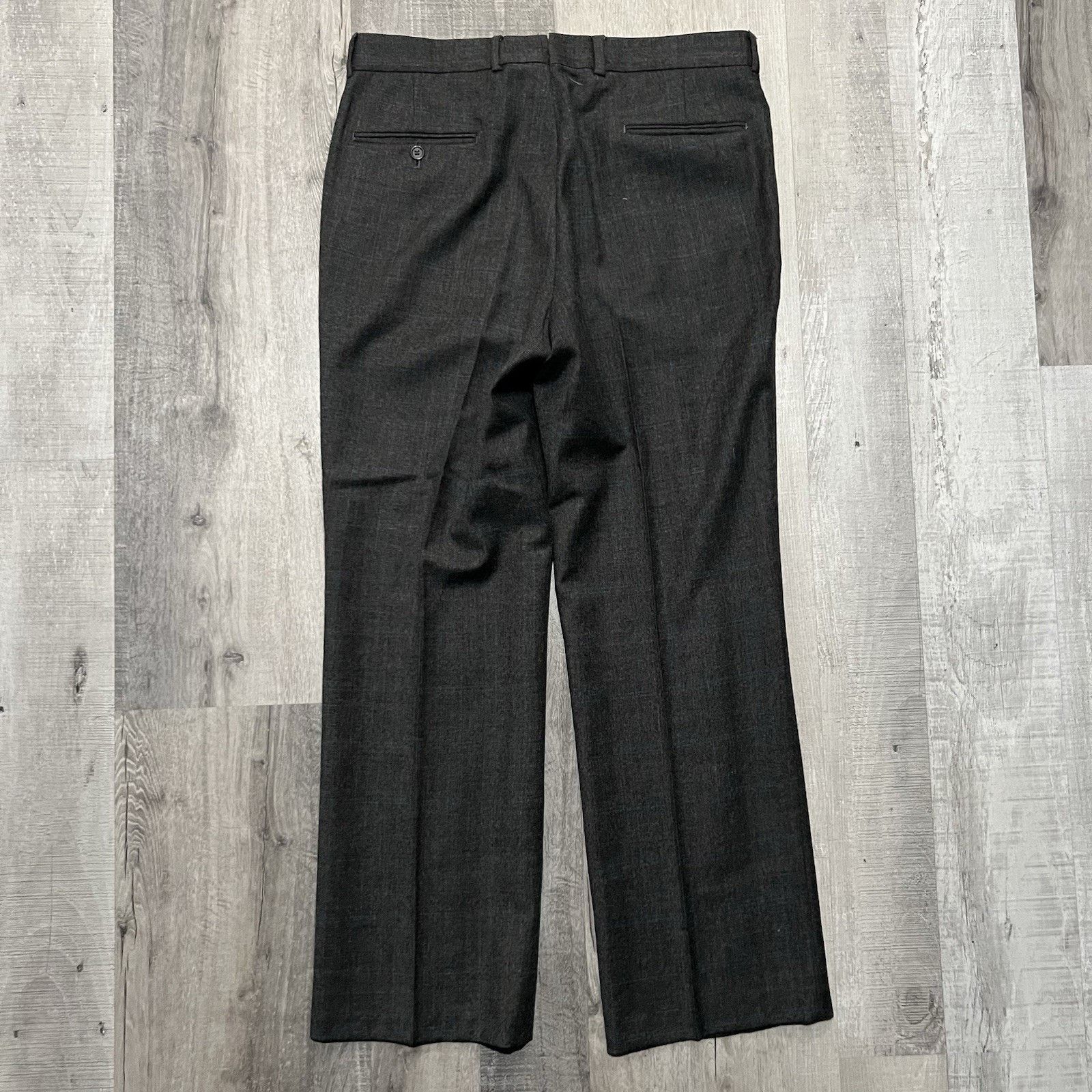 Vintage VTG 60s/70s Grey Wool Blend Straight Leg Trouser Pants 34 Size US 34 / EU 50 - 2 Thumbnail