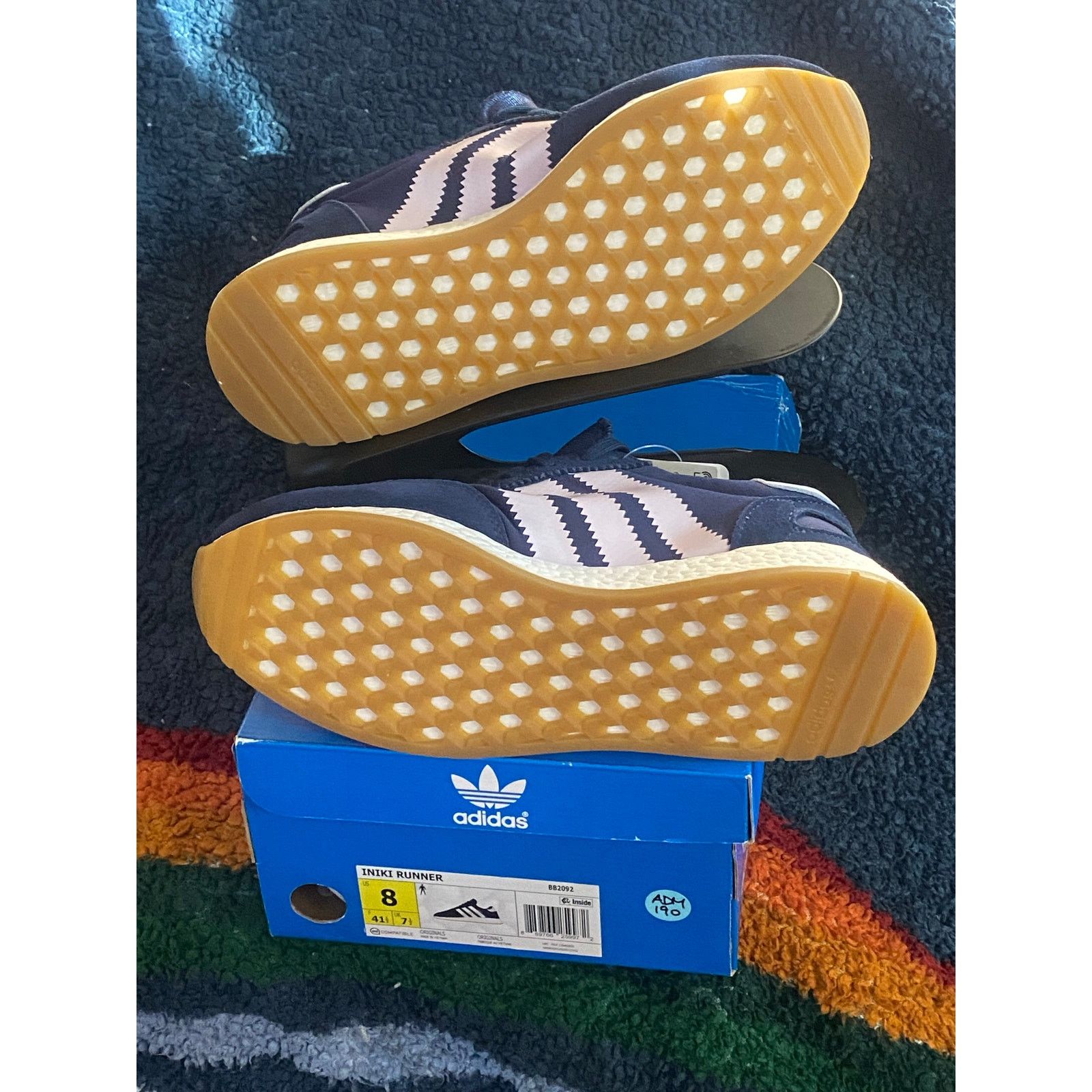 Adidas Adidas Iniki Boost 'Collegiate Navy' m8 w9.5 Size US 8 / EU 41 - 4 Thumbnail