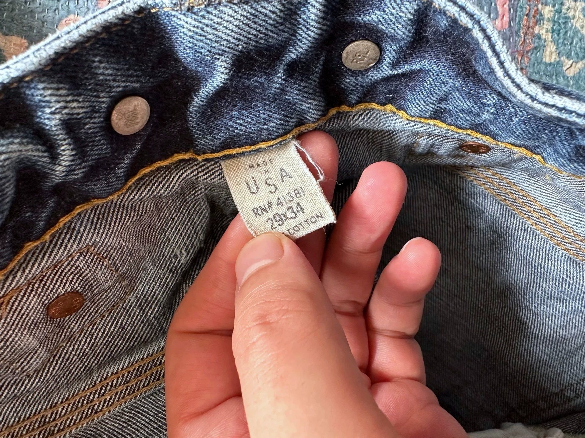 RRL Ralph Lauren RRL Depp-style Washed Distressed Denim Pants Hem Slits Size US 29 - 6 Thumbnail