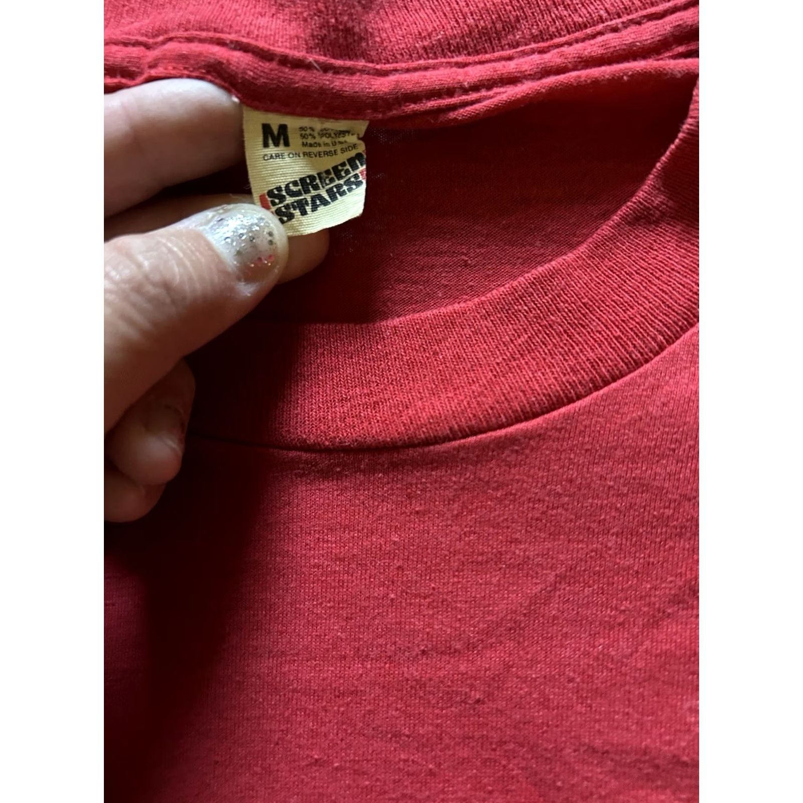Vintage VINTAGE Arkansas Razorbacks Graphic T-Shirt Screen Stars Men M Red 90s Stitch Size US M / EU 48-50 / 2 - 4 Thumbnail