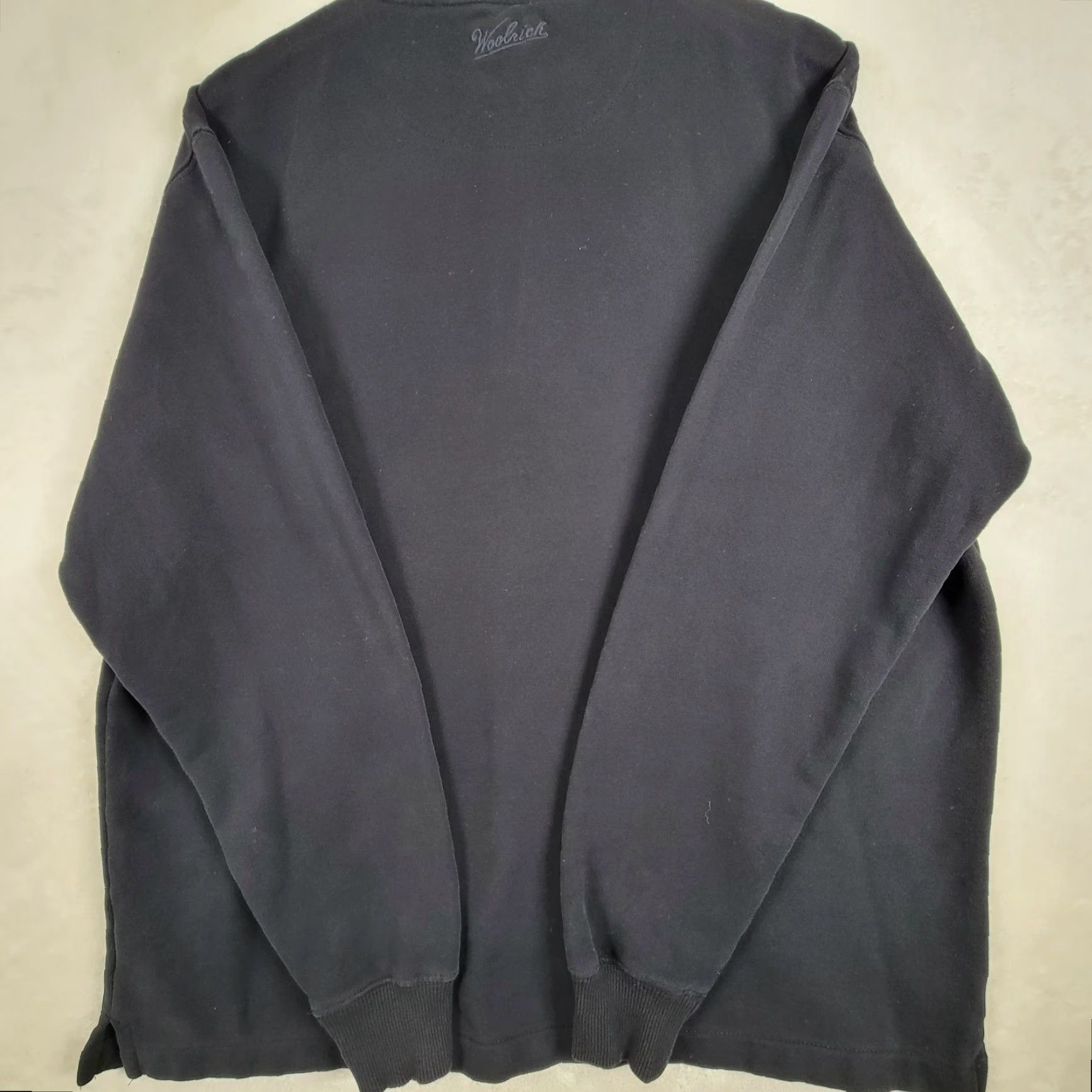Vintage VINTAGE Woolrich Black Sweater Mens Large 1/4 Zip Pullover Jacket With Elbow Patches Size US L / EU 52-54 / 3 - 5 Thumbnail
