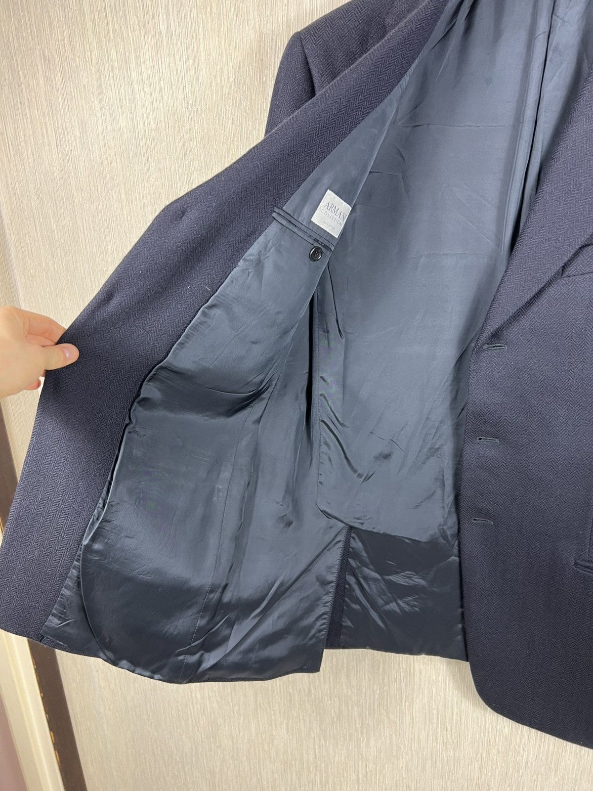 Armani Collezioni Giorgio Armani Collezioni wool herringbone blazer jacket Size US M / EU 48-50 / 2 - 16 Thumbnail