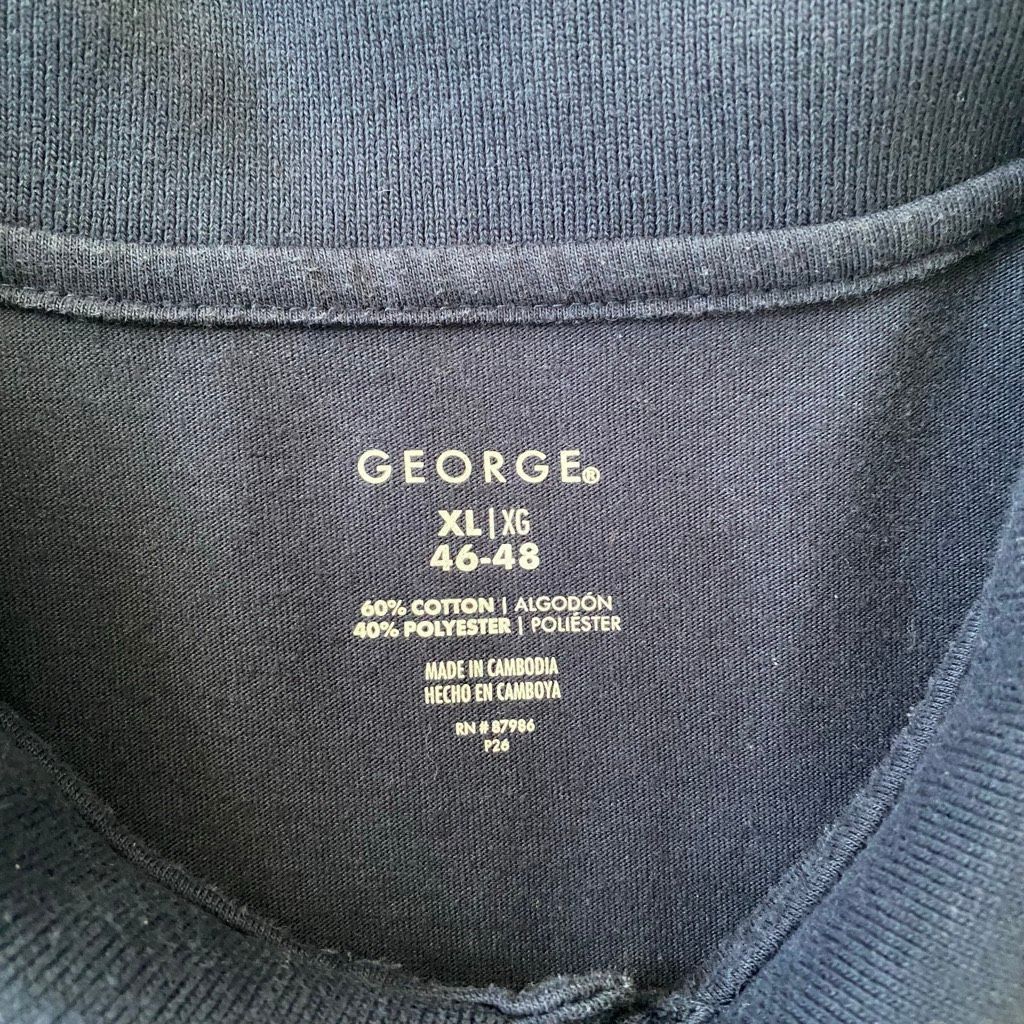 George George men XL cotton blend short sleeve 3 button collar polo Size US XL / EU 56 / 4 - 6 Thumbnail