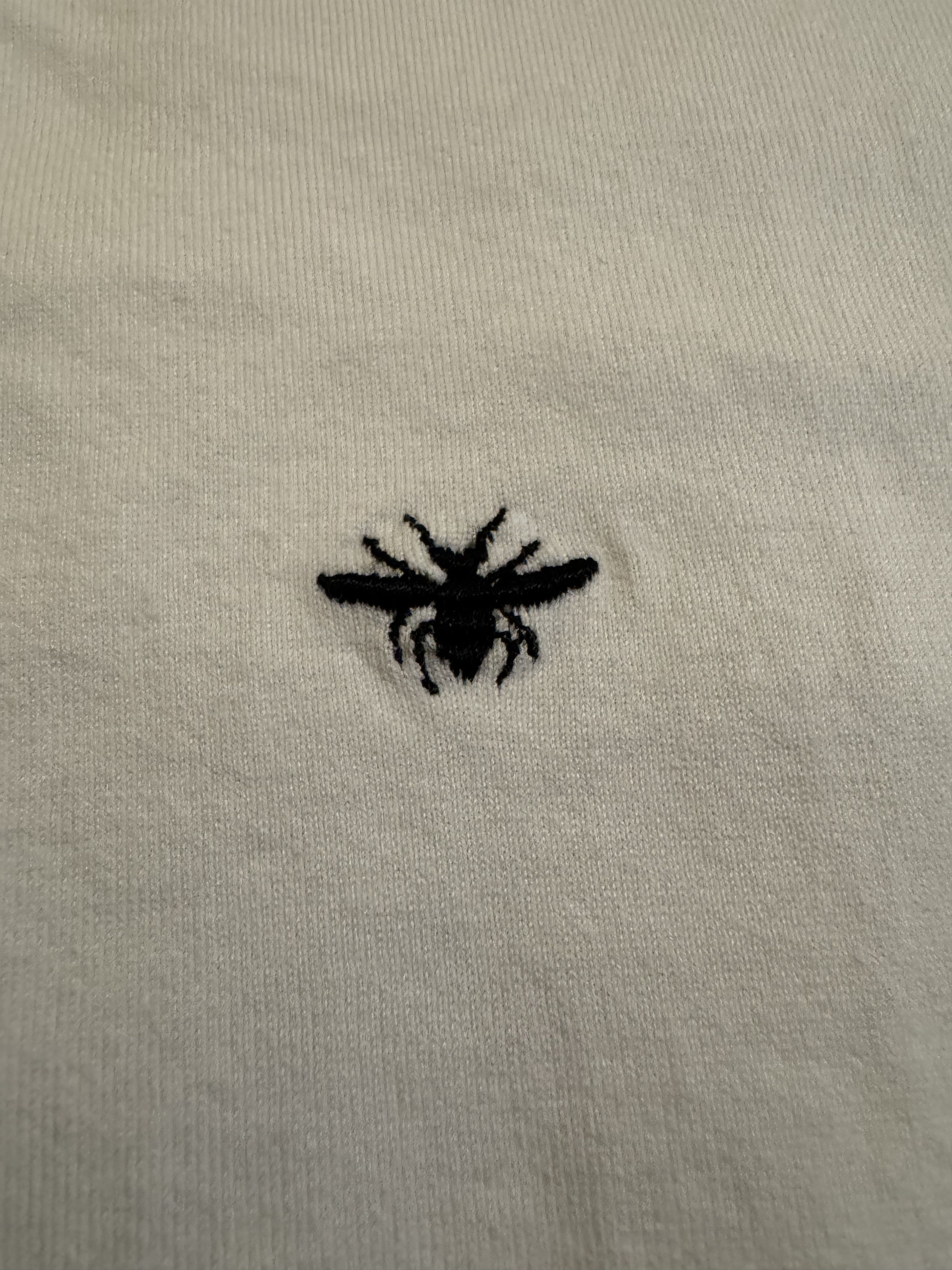 Dior Dior White Cotton Jersey Tee with Bee Embroidery Size US M / EU 48-50 / 2 - 4 Thumbnail