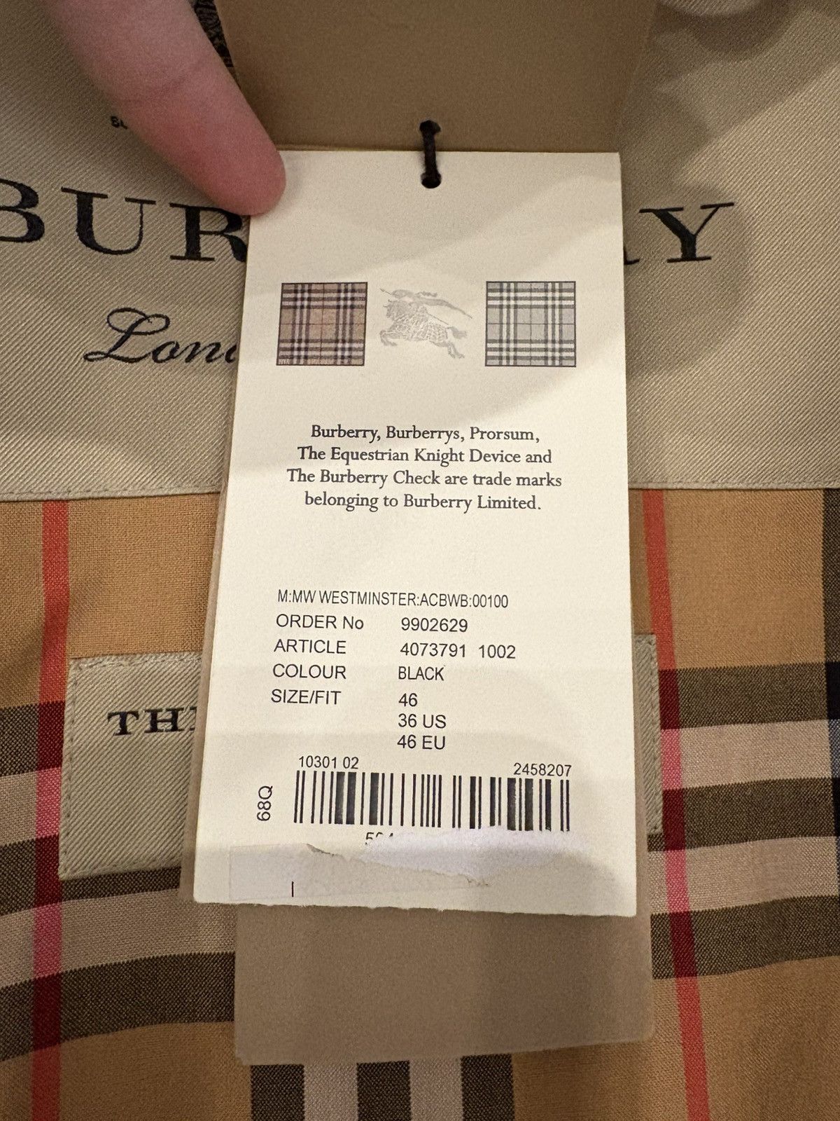 Burberry Burberry Trench Coat Black Brand New Size US S / EU 44-46 / 1 - 5 Thumbnail